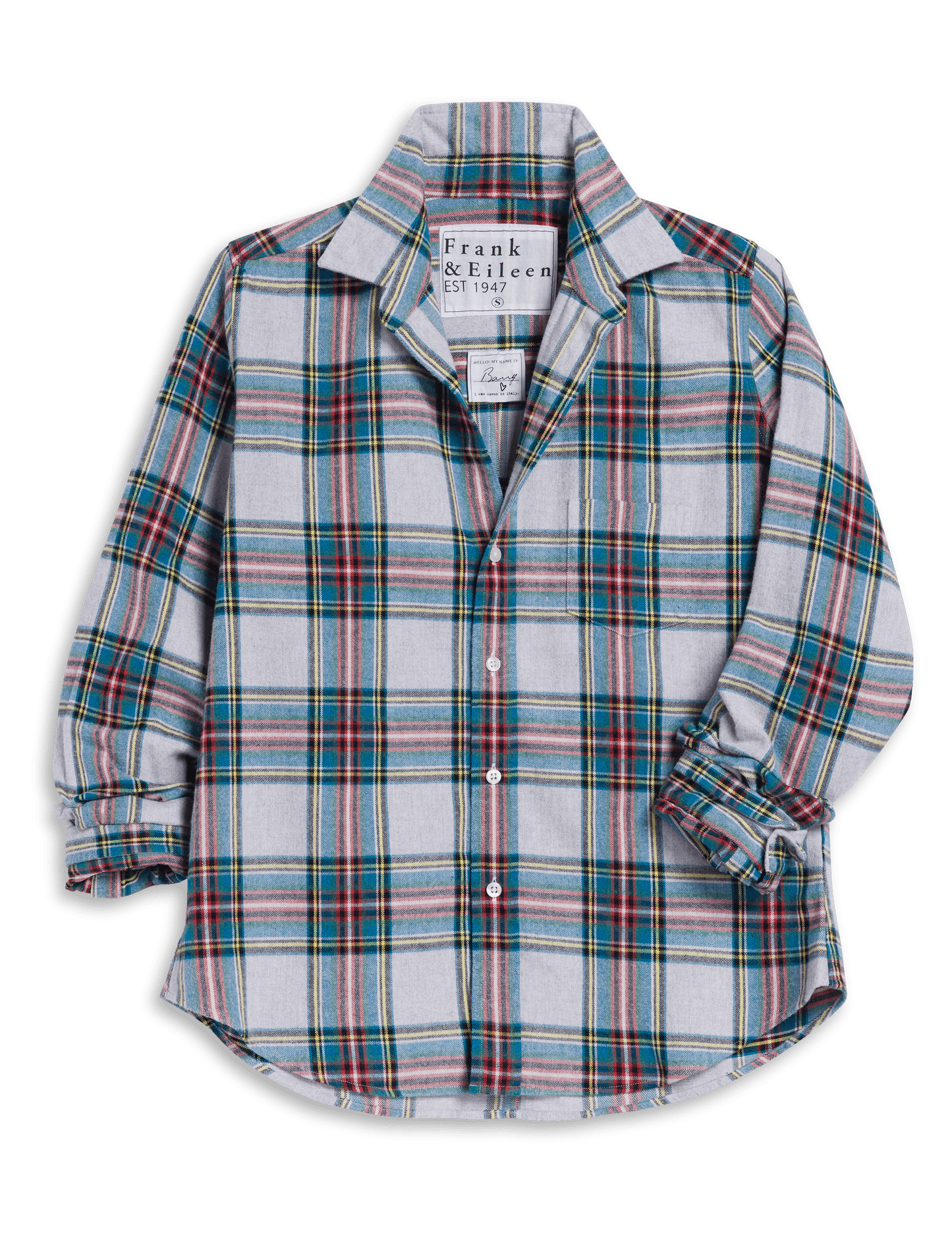 BARRY Yellow and Blue with Red Plaid, Italian Flannel