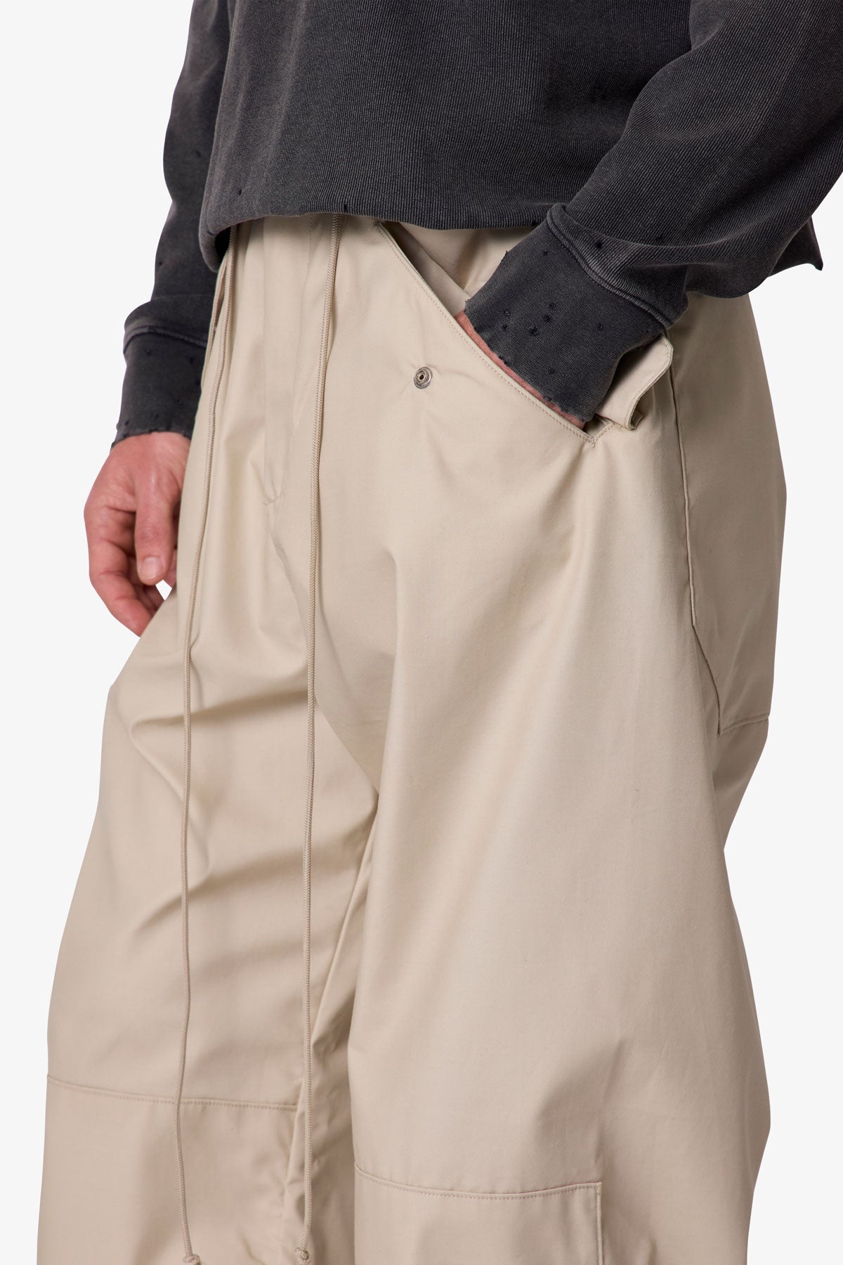 Baggy Military Pants - Off White