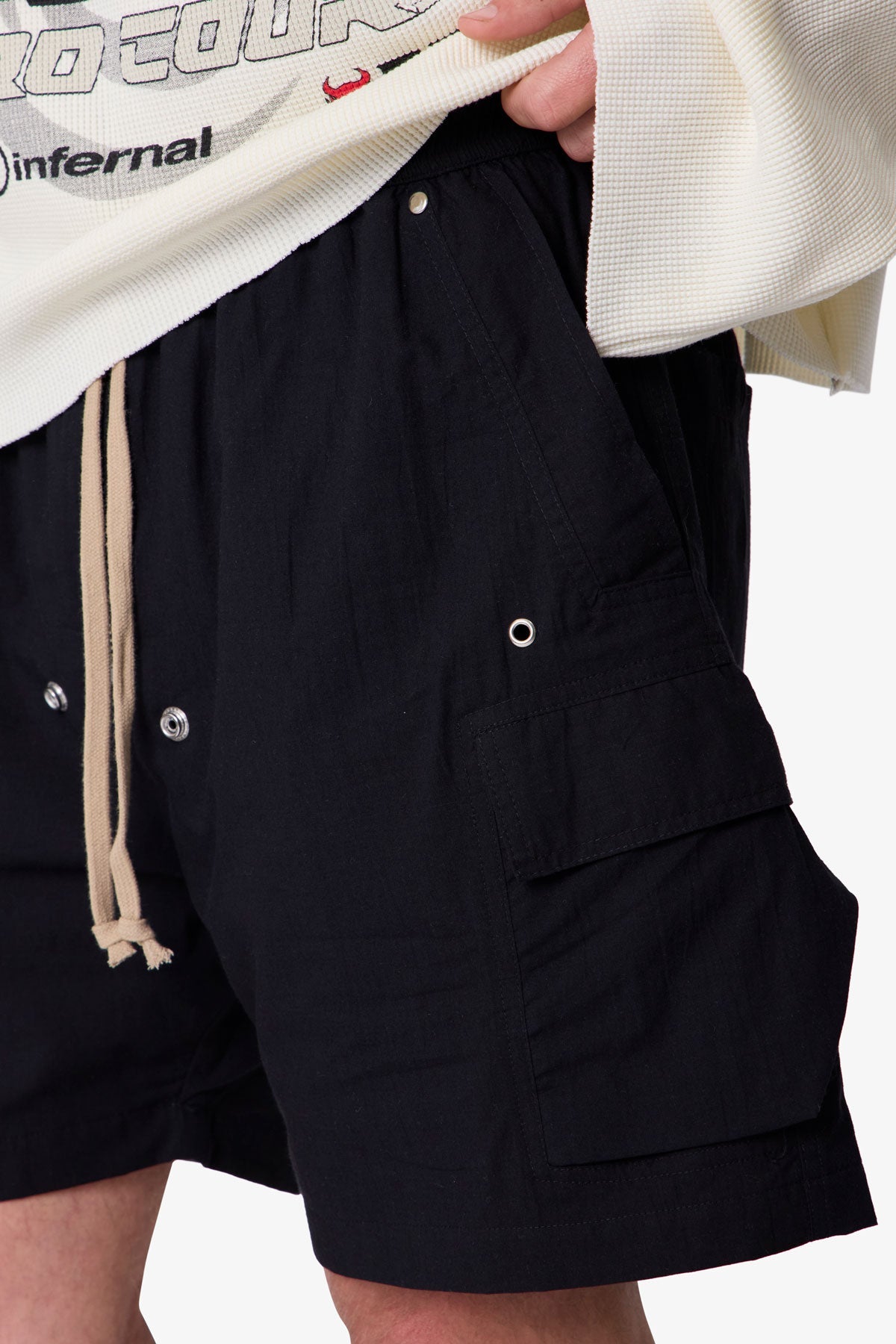 Cargo Mud Shorts - Black