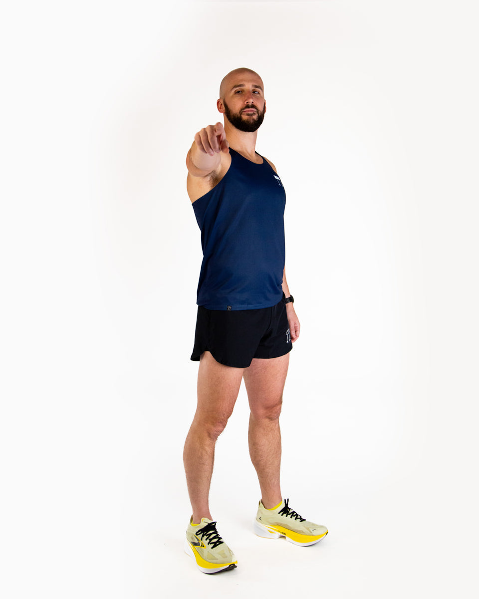 Men's Navy Blue Performance Singlet