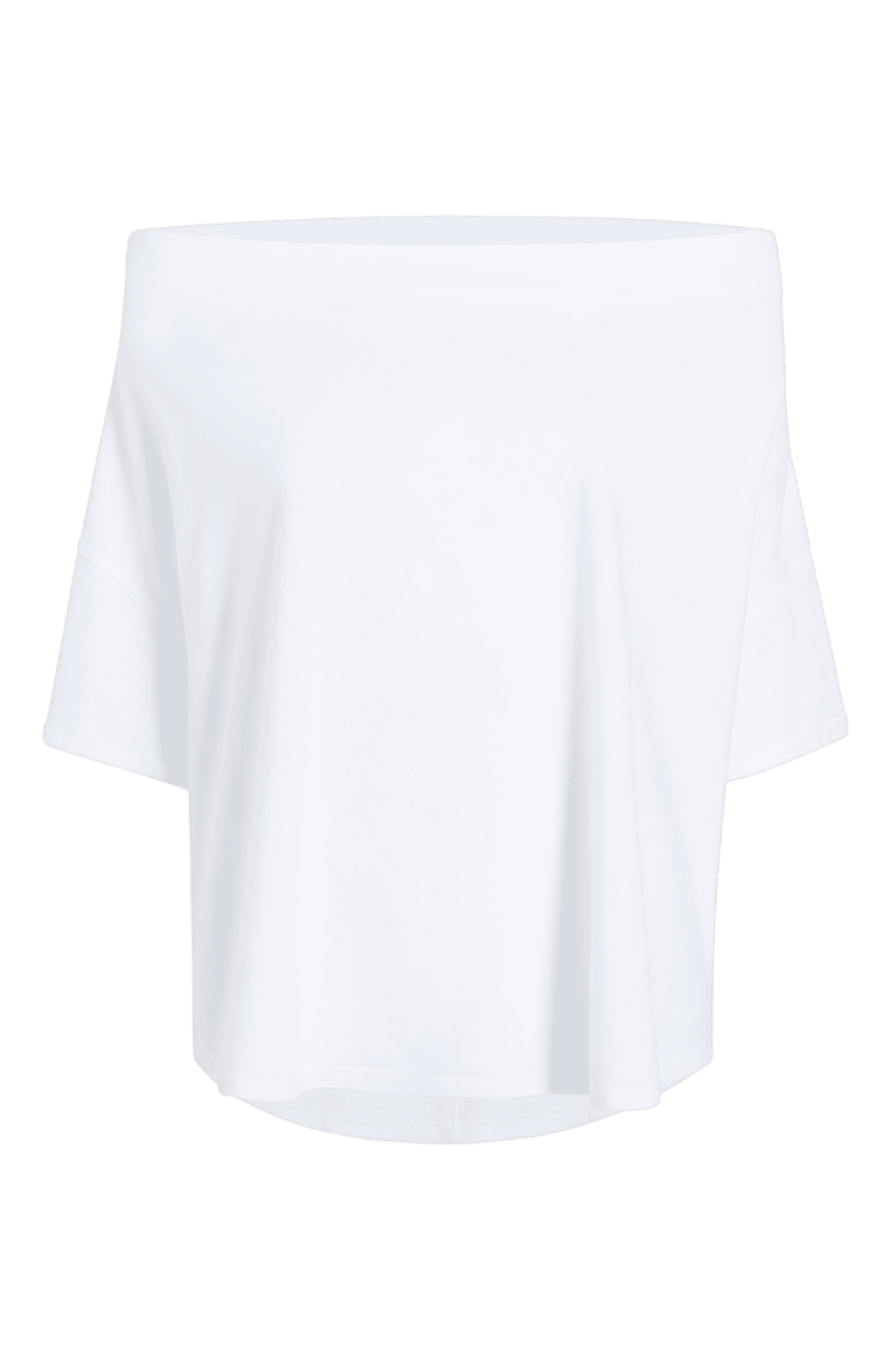Vintage Cotton Off The Shoulder T-Shirt | White