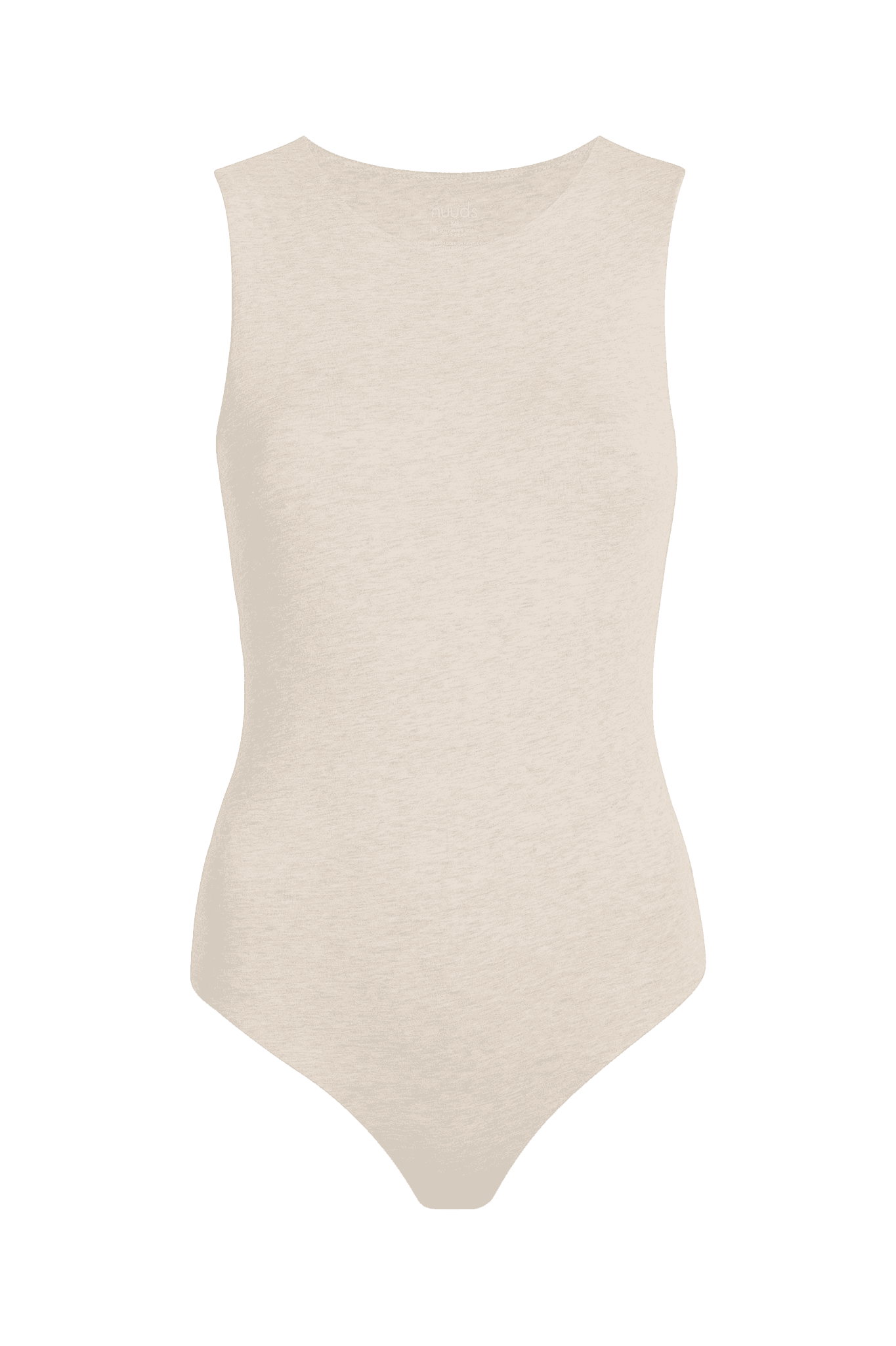 Cotton Stretch Classic Crewneck Tank Bodysuit | Heather Bone