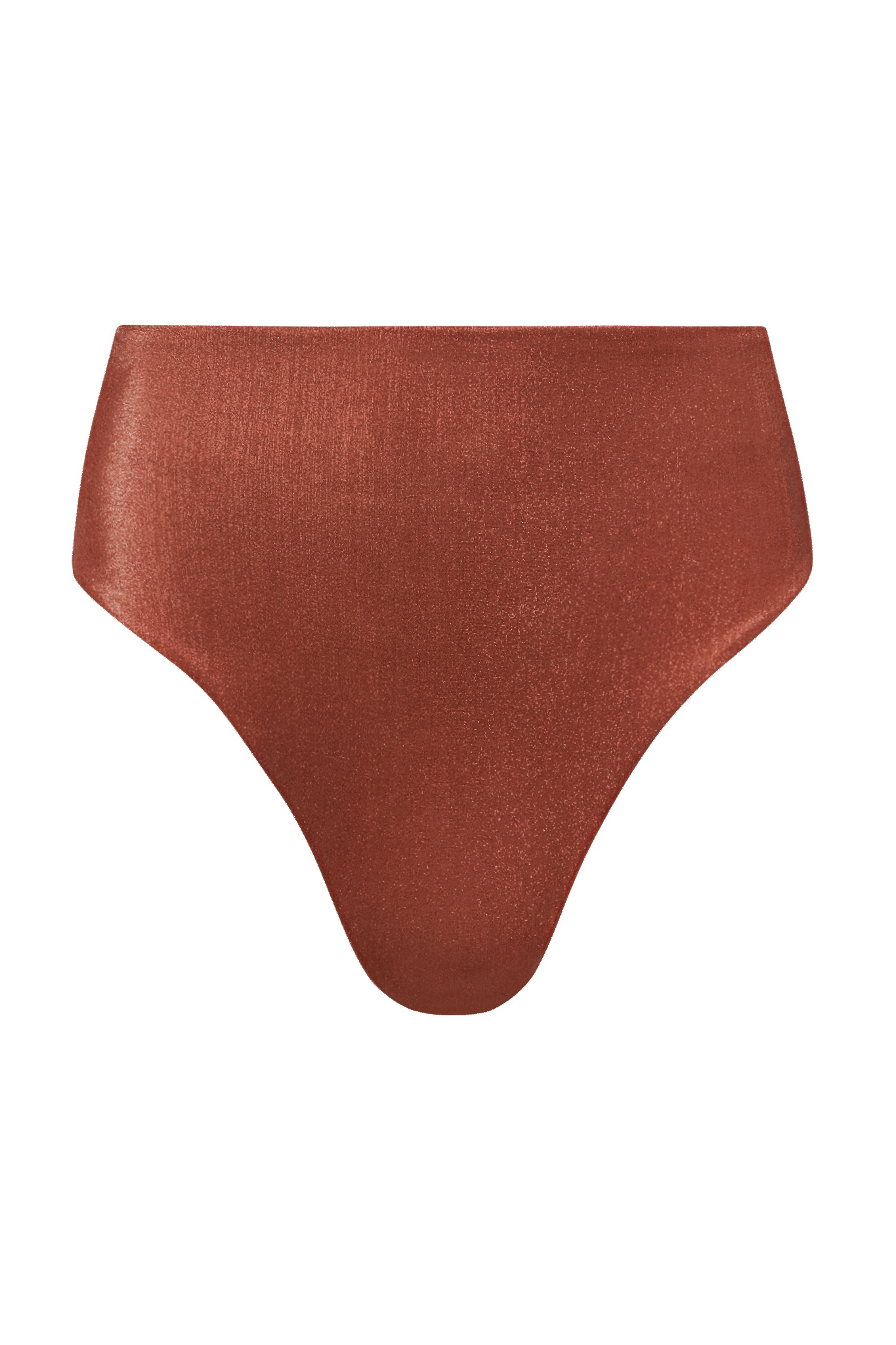Shimmer High Waist Bikini Bottom | Scarlet