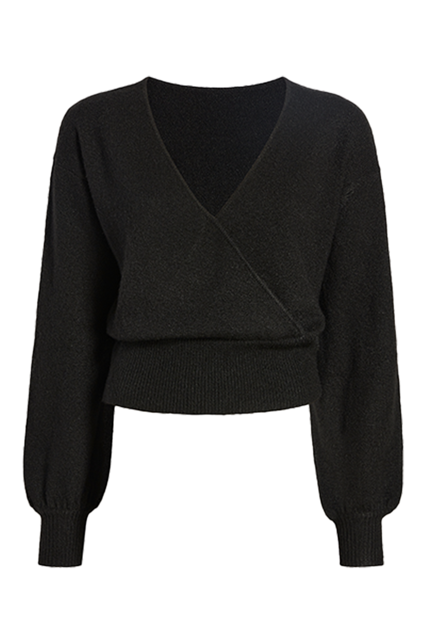Cozy Knit Wrap Sweater | Black