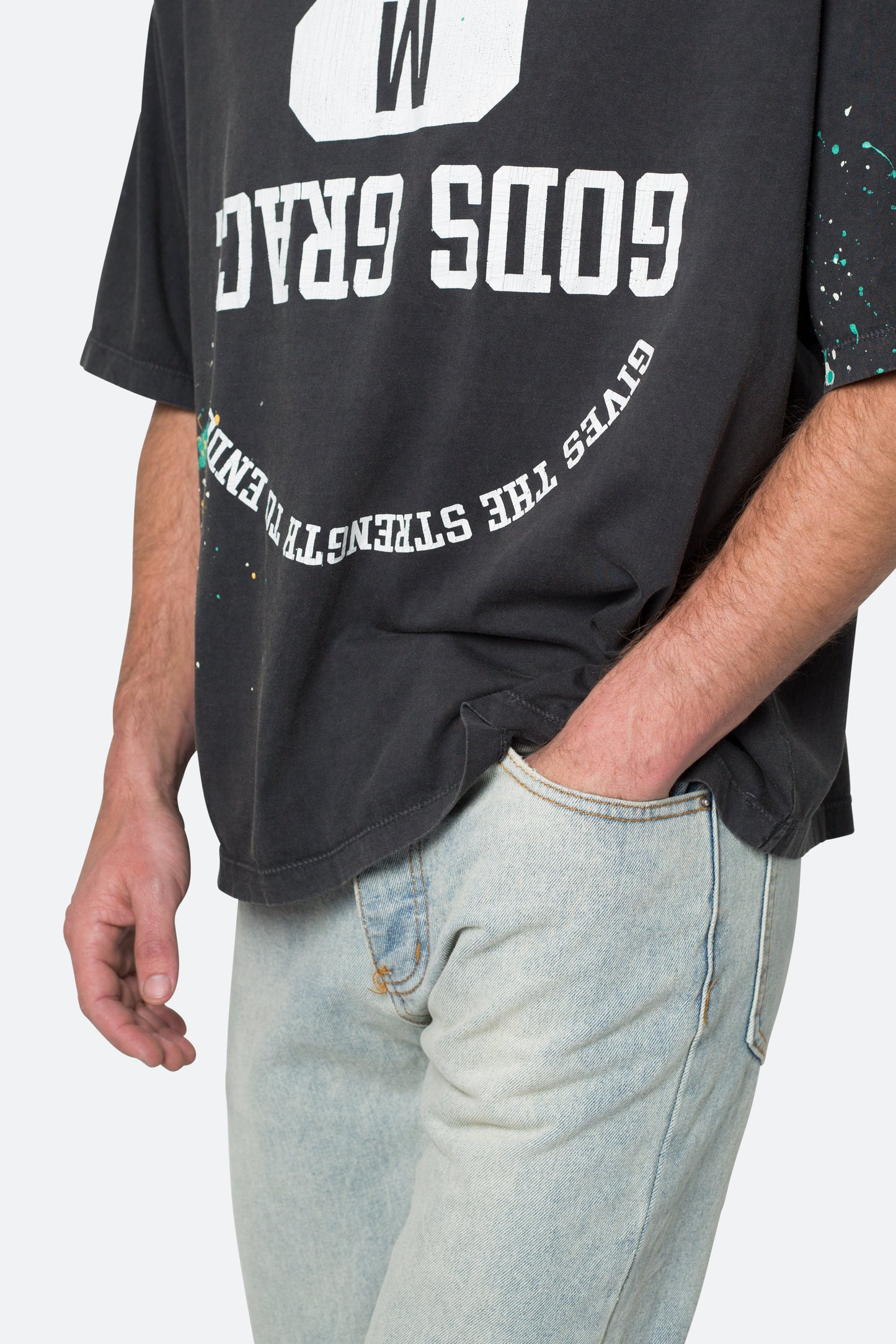 Gods Grace Vintage Tee - Washed Black