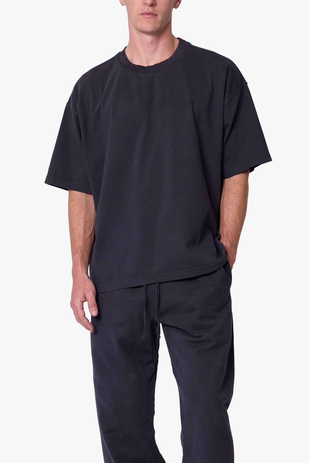 Heavy Basic Boxy Tee - Washed Black