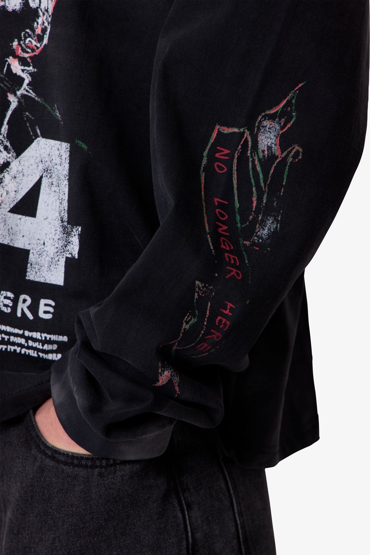 No Longer Here L/S Tee - Black