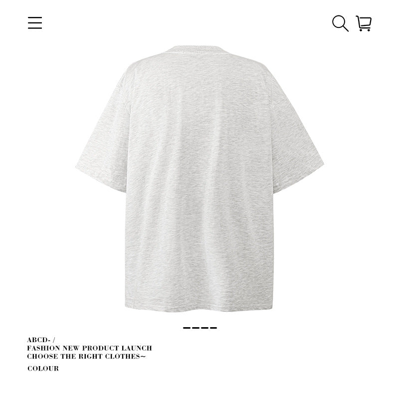 American vintage street T-shirt pure cotton men and women loose