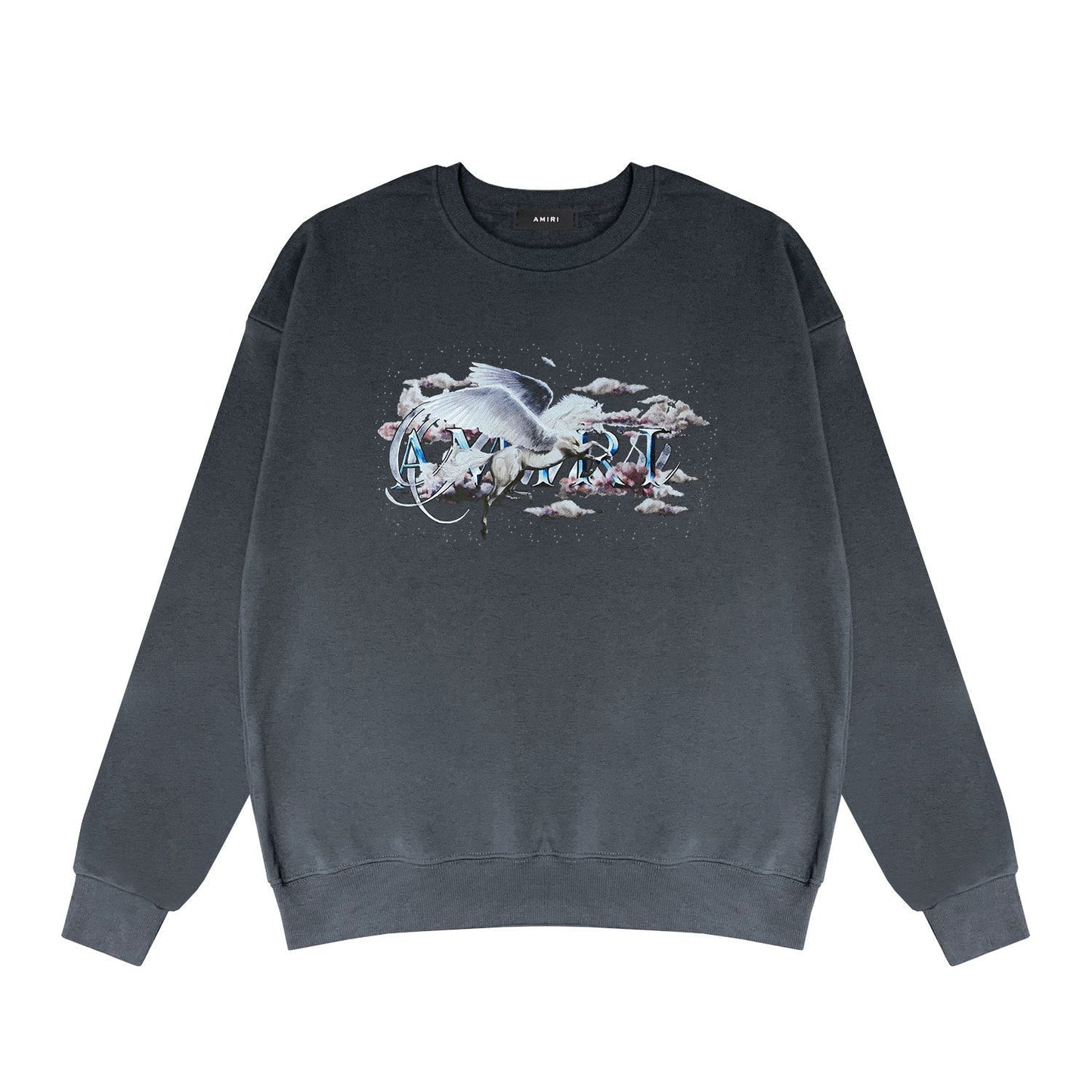 Amiri Long Sleeved Shirt Fashion Brand Crew Sweatshirts round Neck Sweater