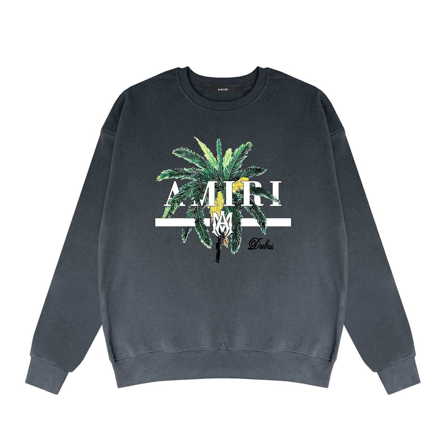 Amiri Long Sleeved Shirt Fashion Brand Crew Sweatshirts round Neck Sweater