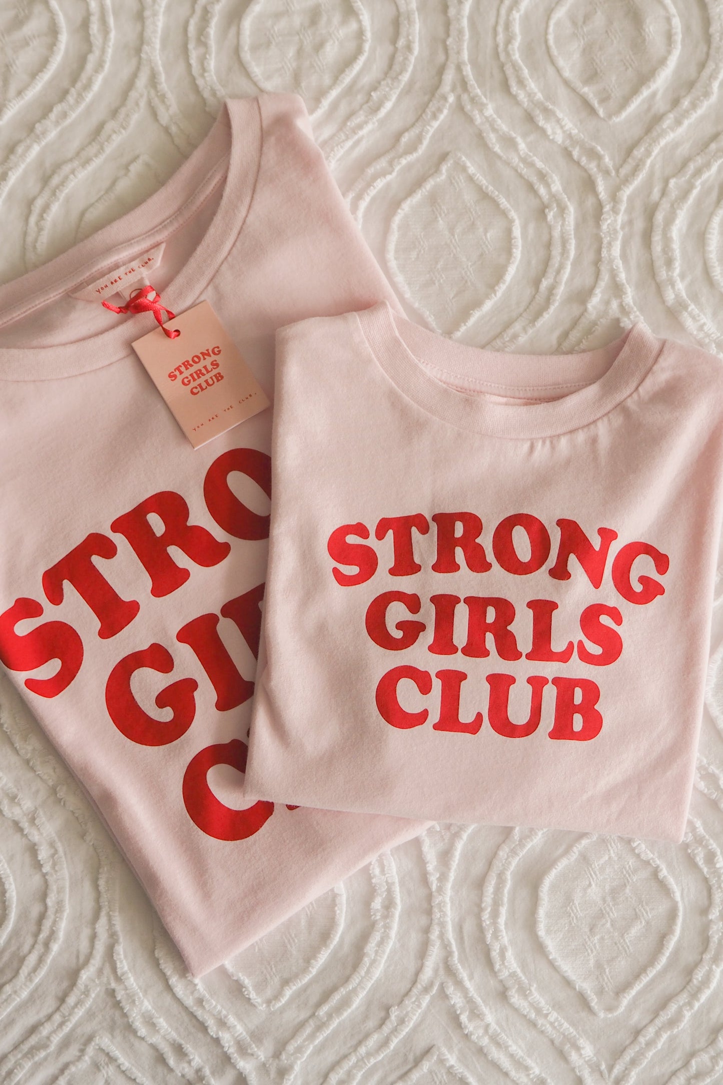Strong Girls Club Slogan TShirt - Pink