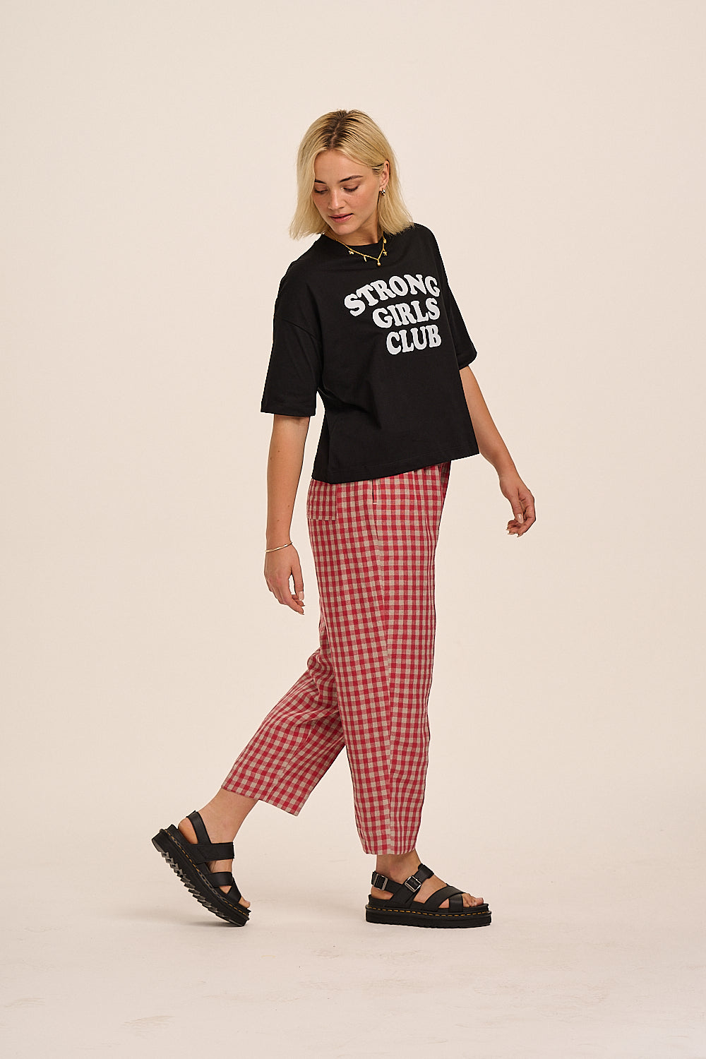 Strong Girls Club Relaxed Boxy TShirt - Black