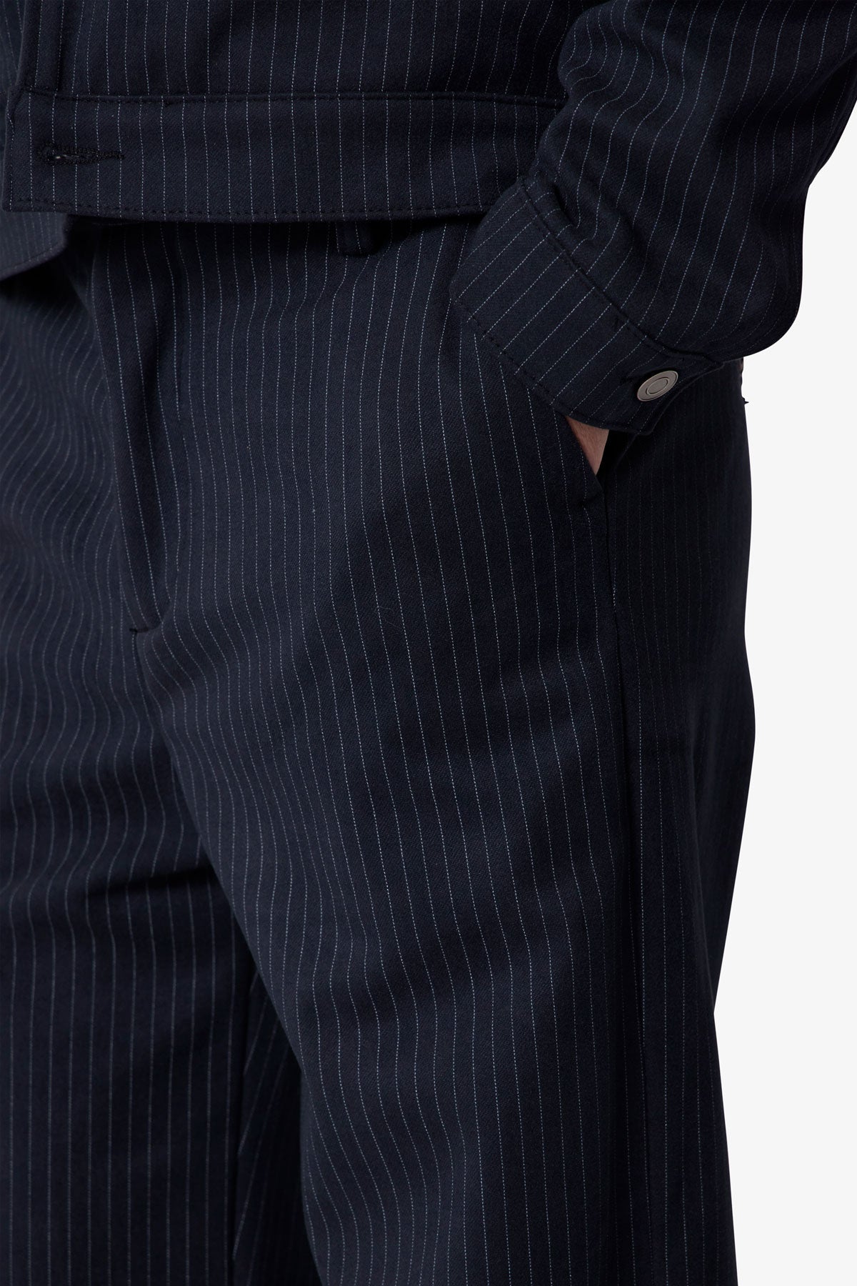 Pinstripe Bootcut Trouser - Black/White