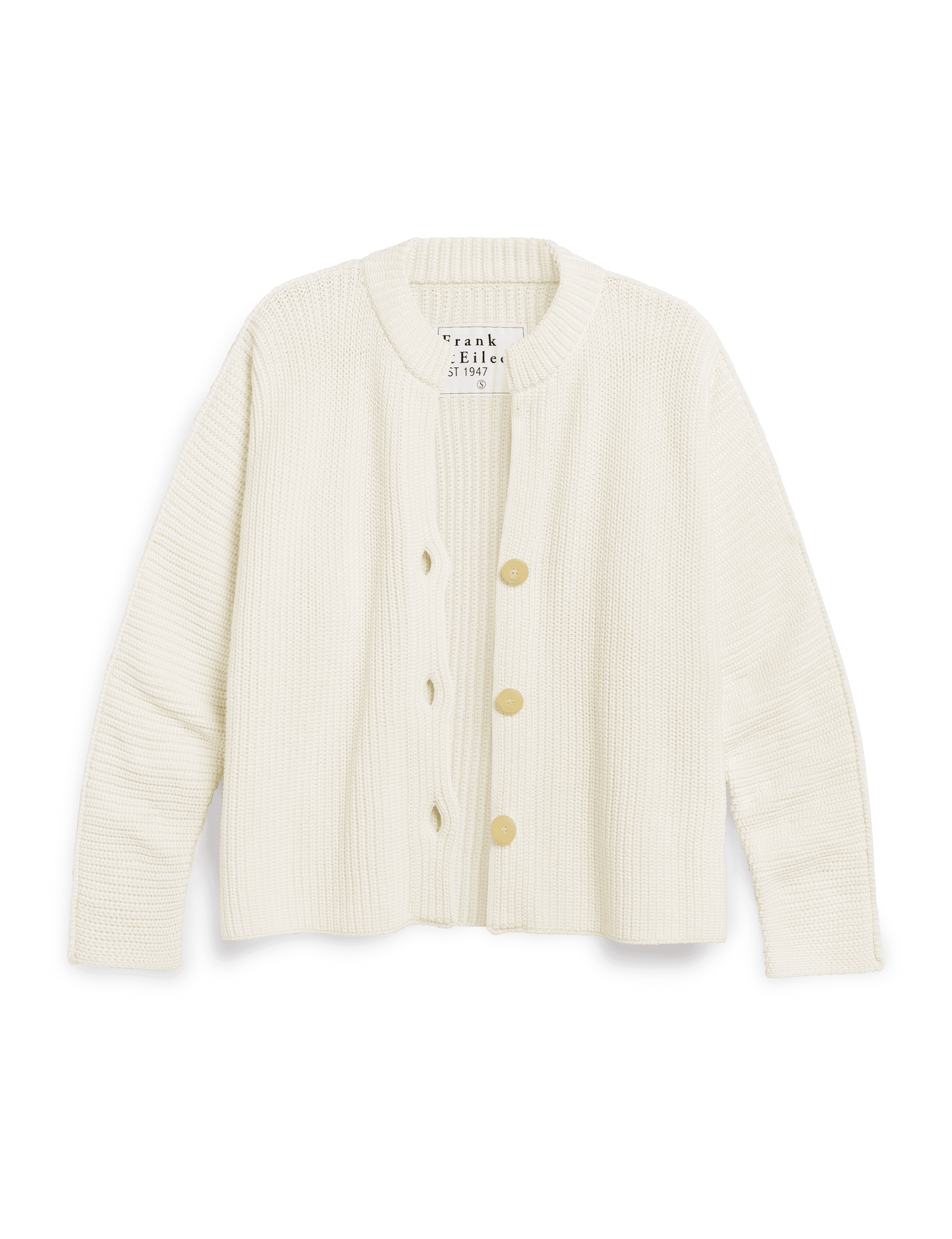 MONTECITO CARDIGAN Ivory, Pure Italian Cotton