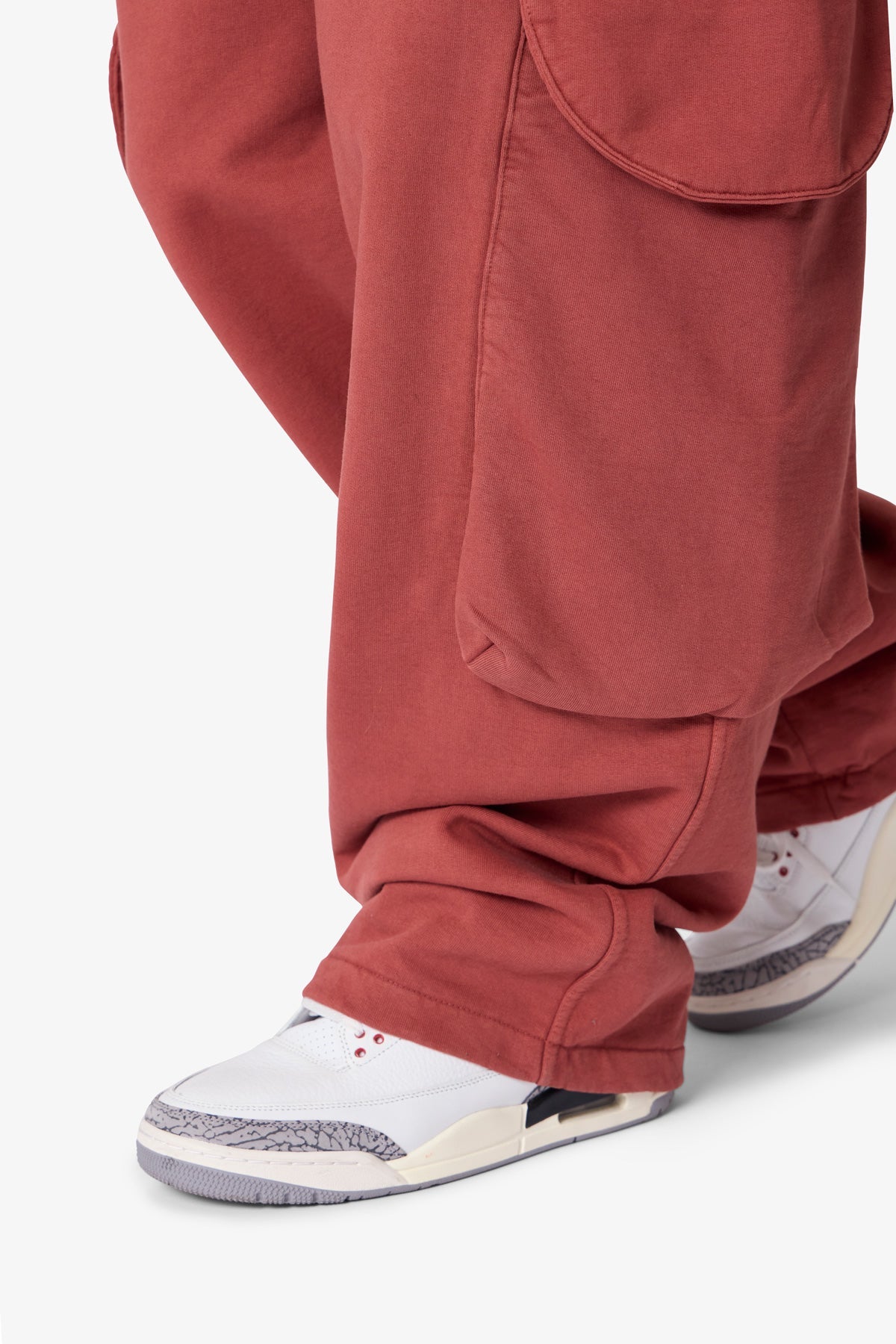 Side Cargo Pocket Sweatpants - Rust