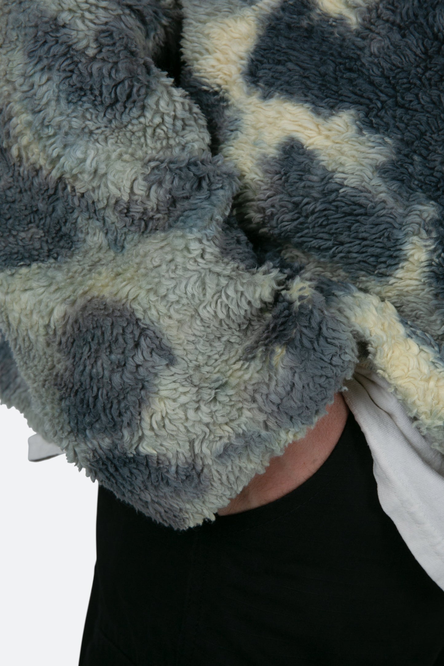 Tie Dye Sherpa Pullover - Blue/Multi