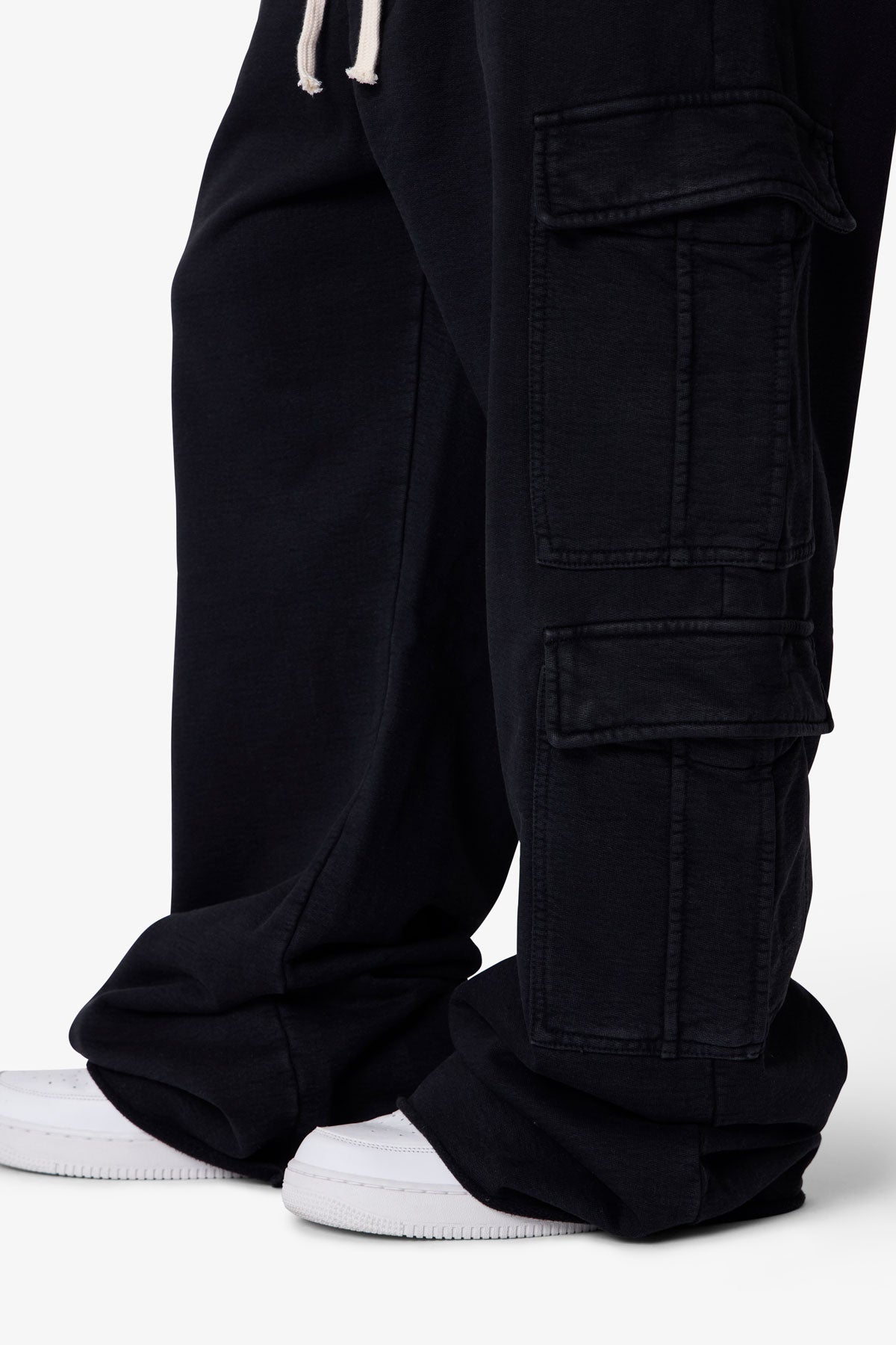 Ultra Baggy Cargo Sweatpants - Vintage Black