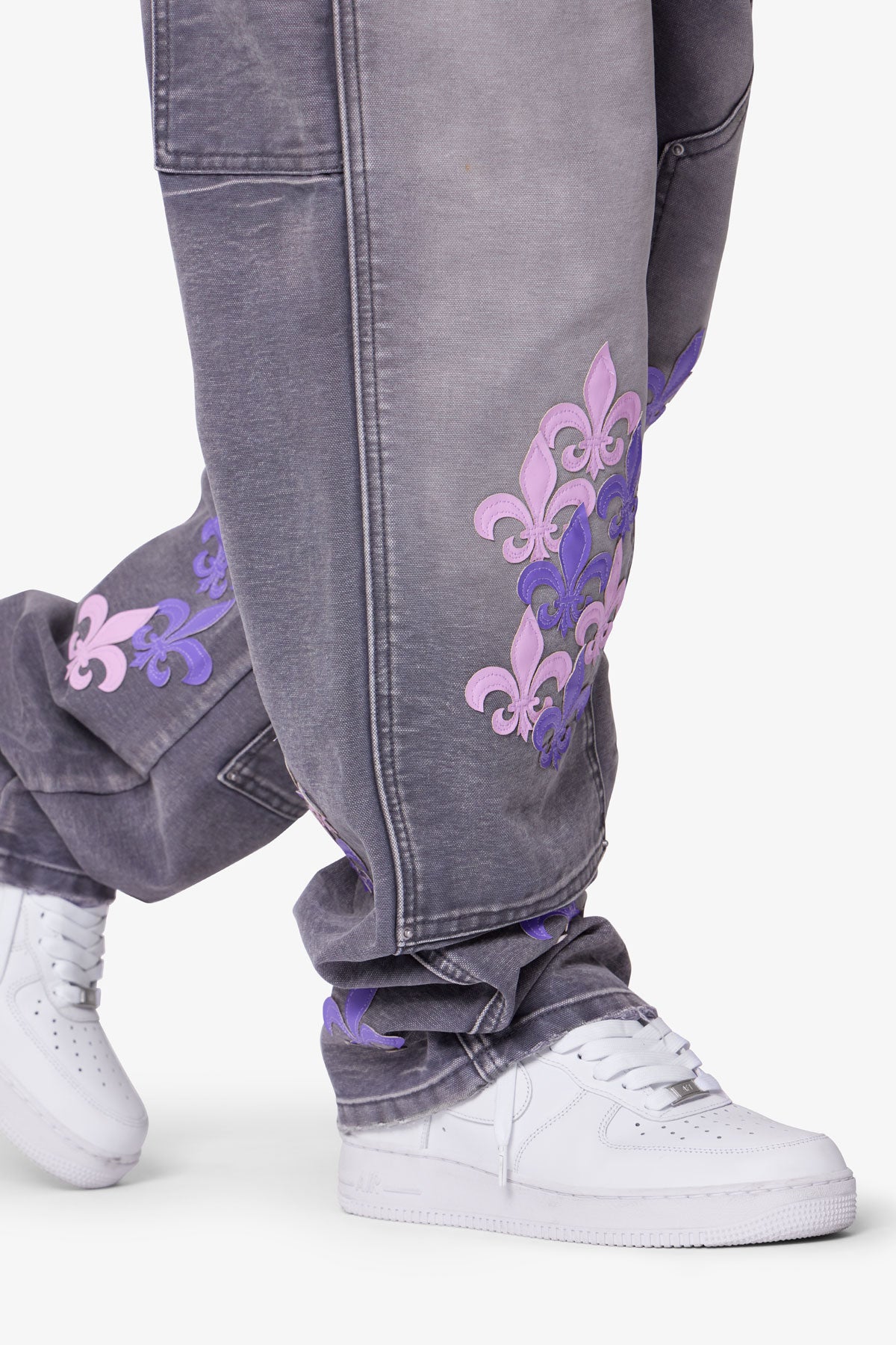 Ultra Baggy Fleur Double Knee Pants - Grey