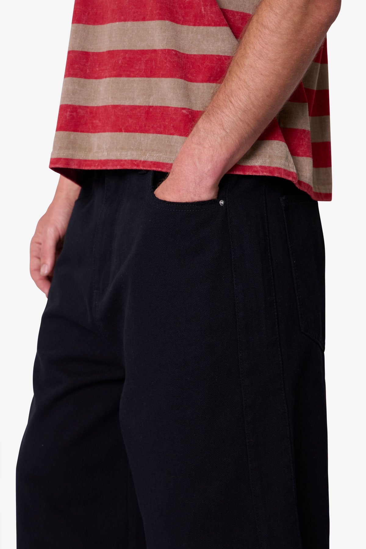 Ultra Baggy Paneled Chino Shorts - Black