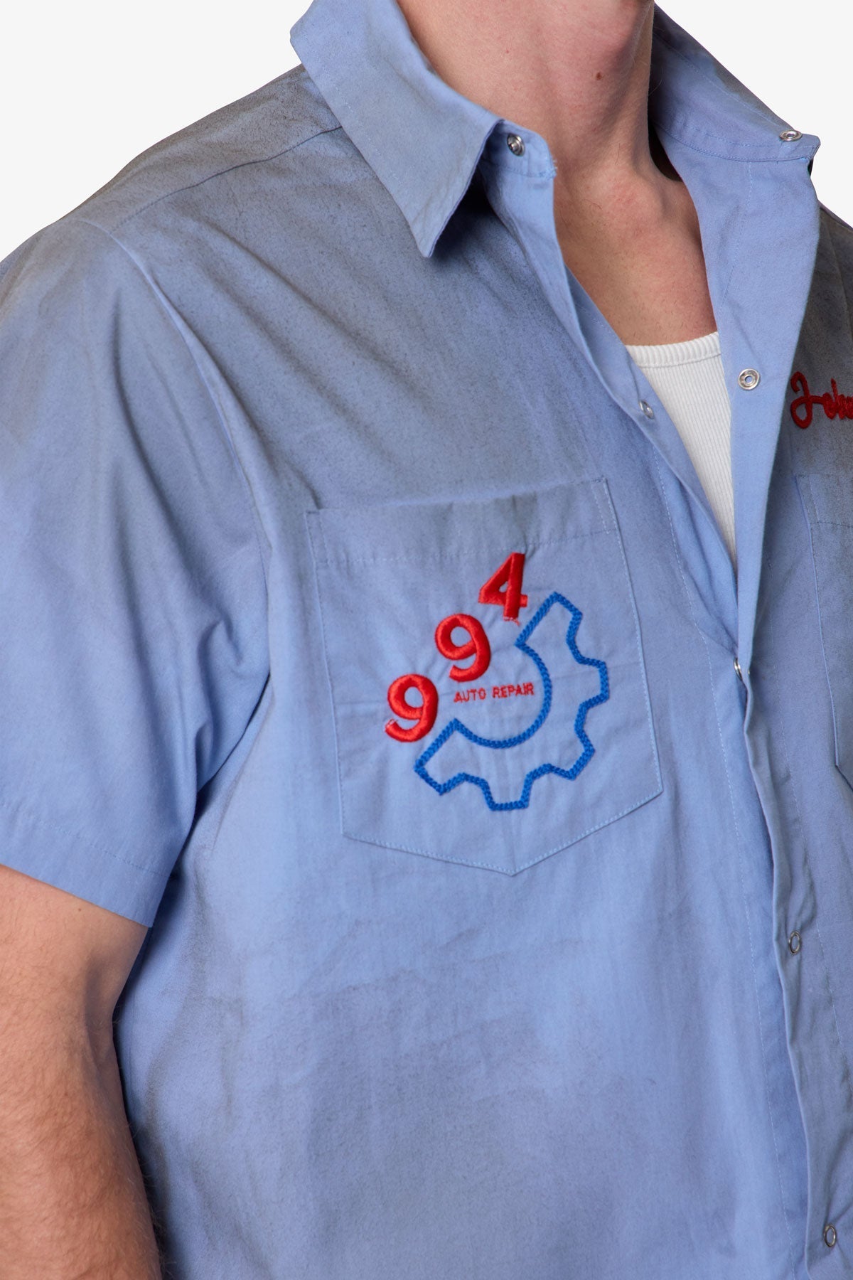 Vintage Work S/S Shirt - Light Blue