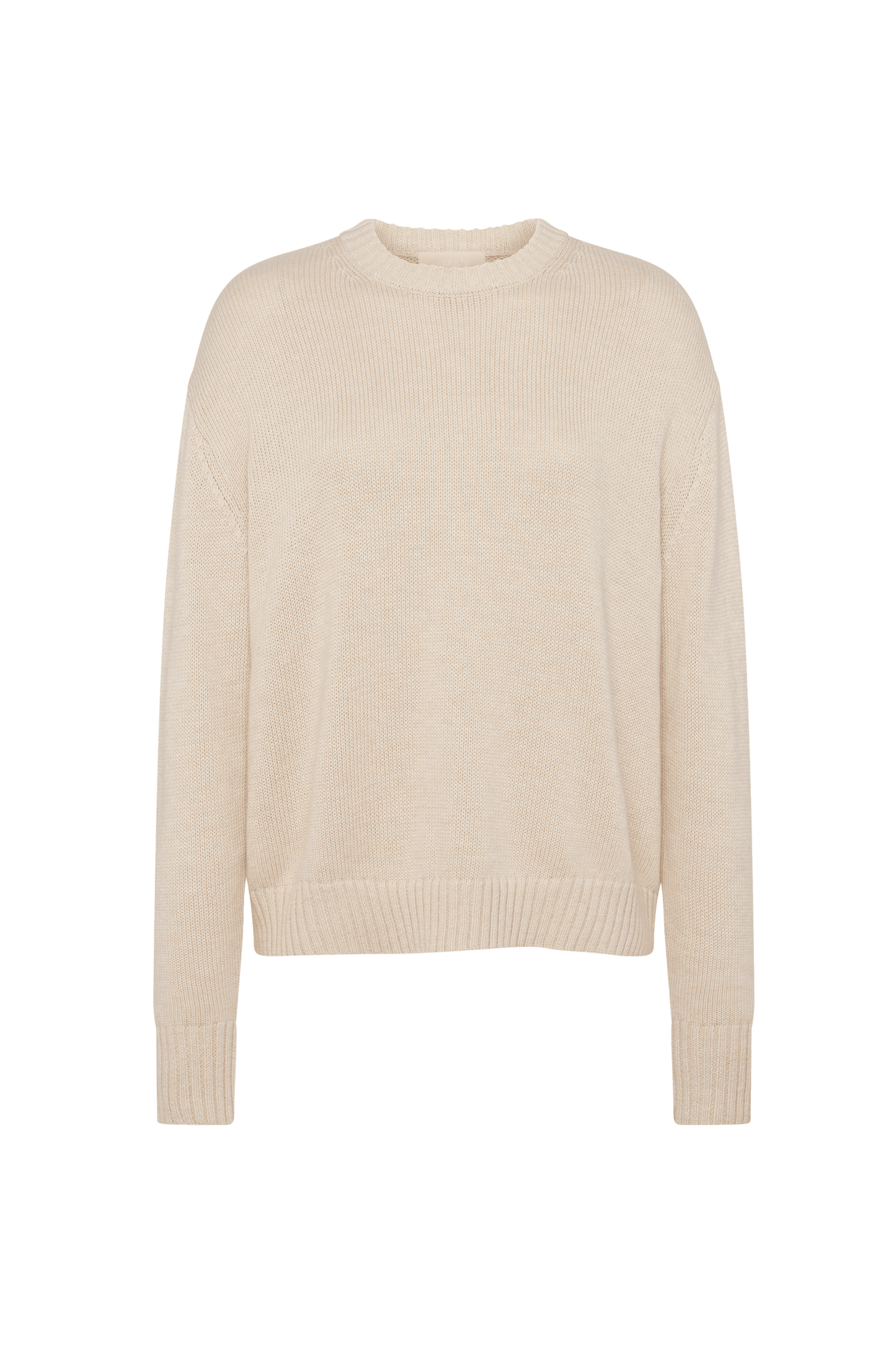 Cotton Crew Sweater | Heather Oat