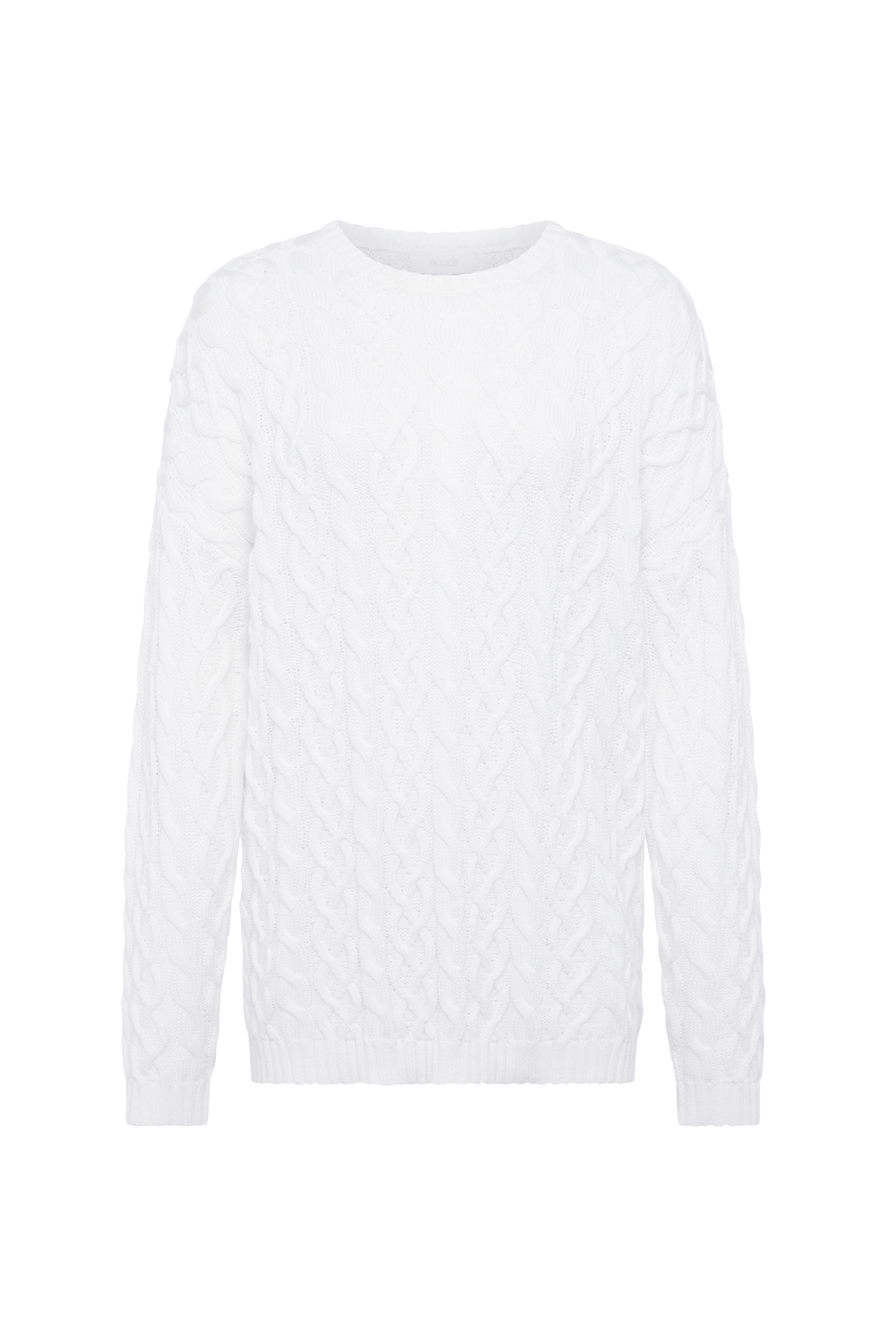 Lightweight Cable Sweater | White