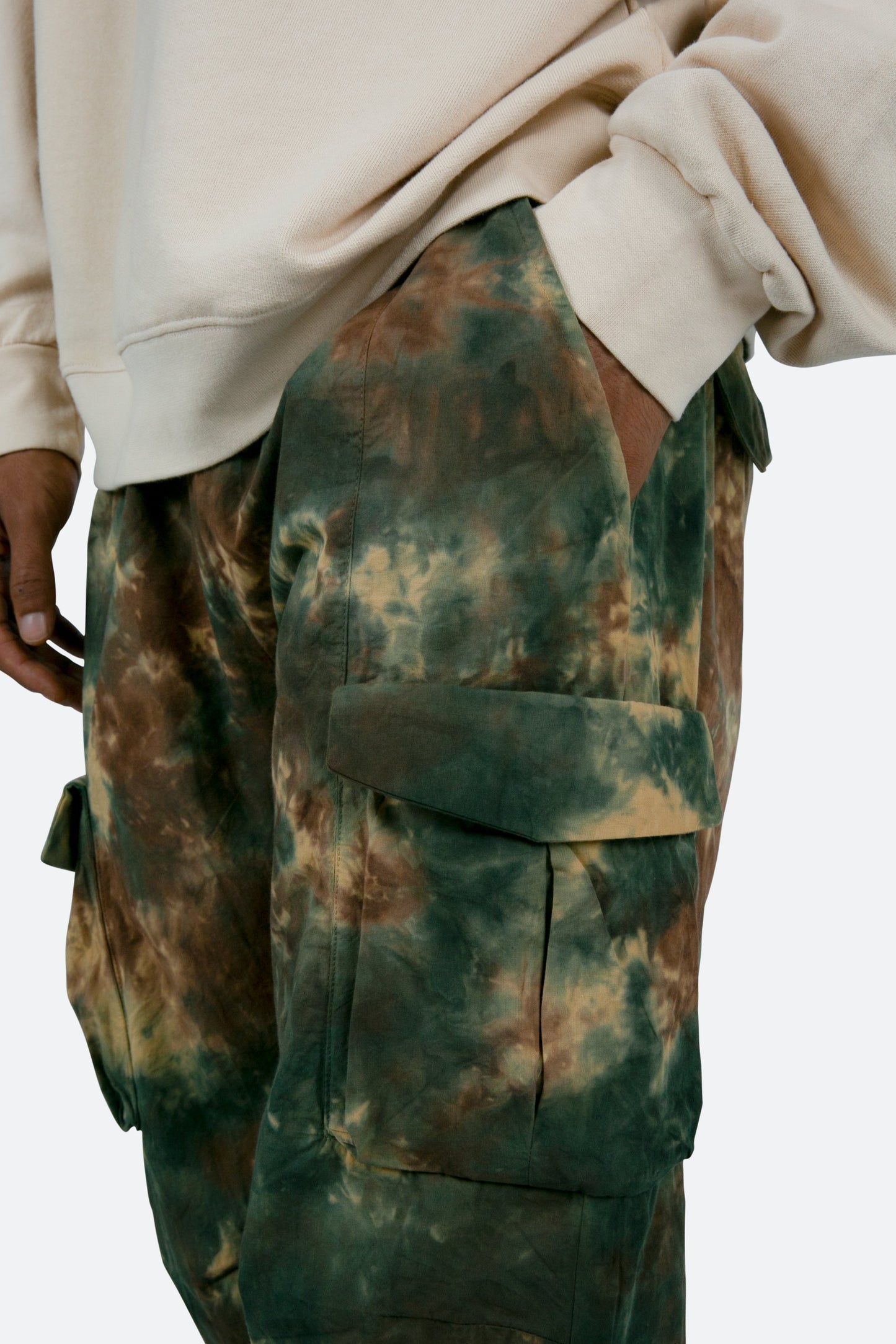 Washed Camo Cargo Pants - Camo
