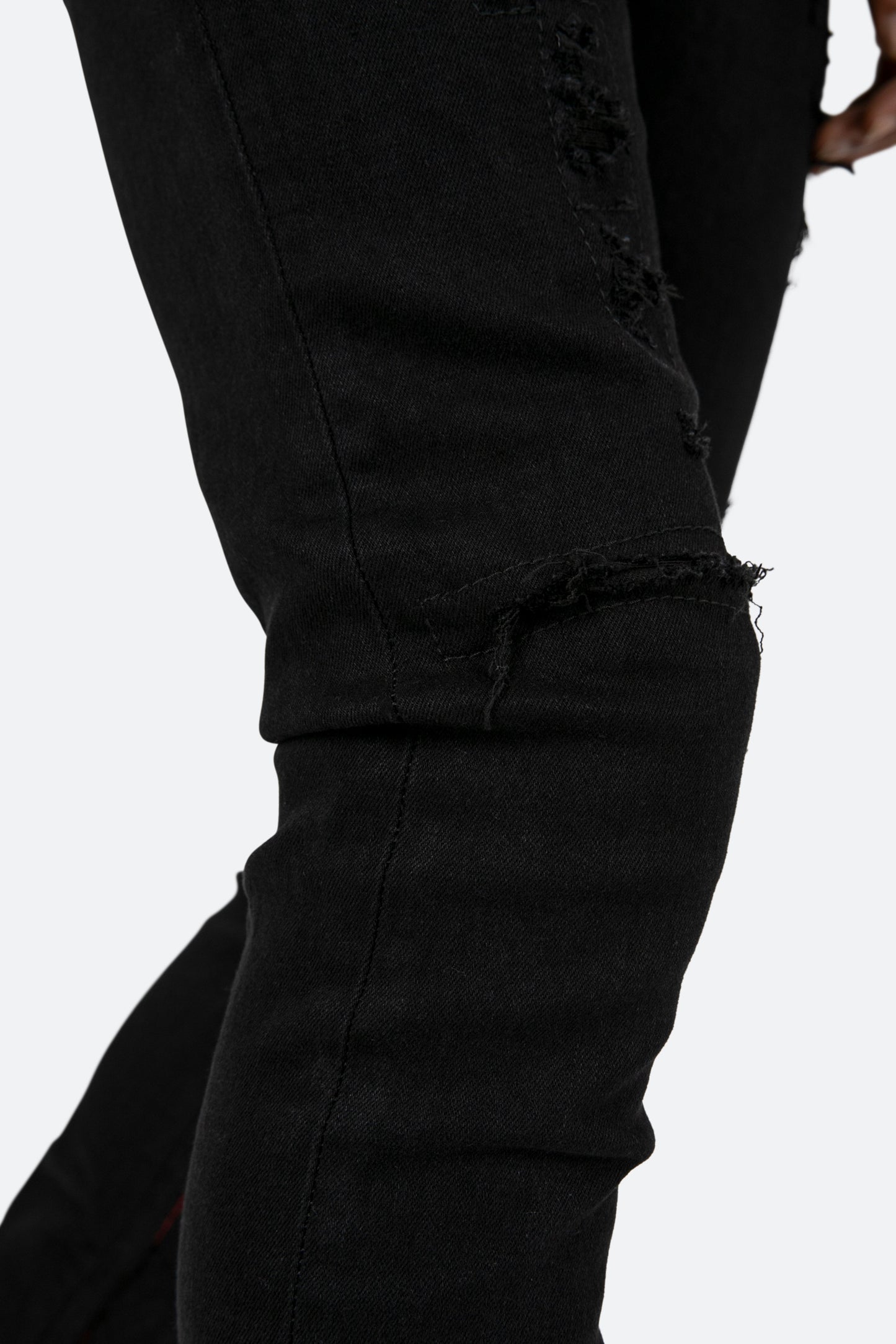 X412 Lava Skinny Denim - Black/Red