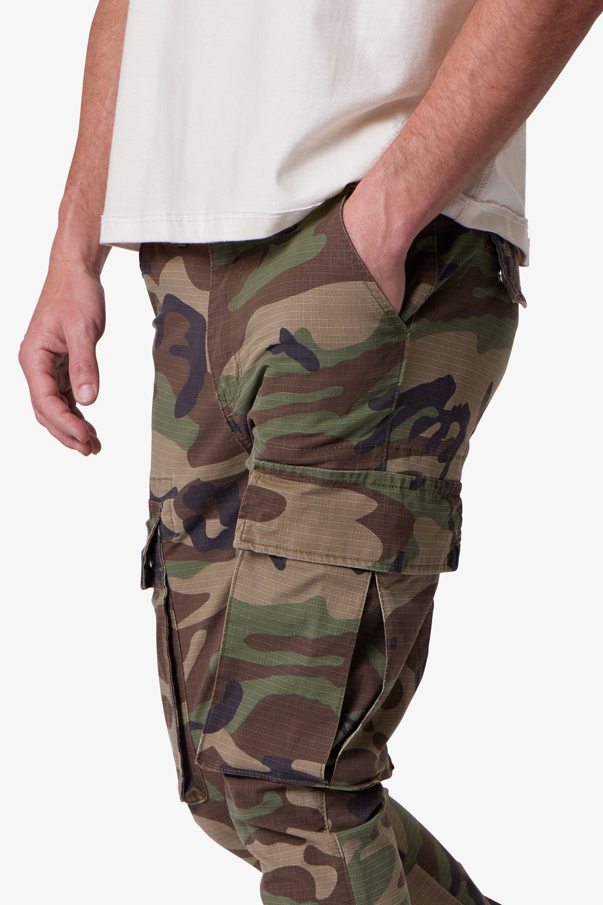 X516 Skinny Stacked Cargo Denim - Camo