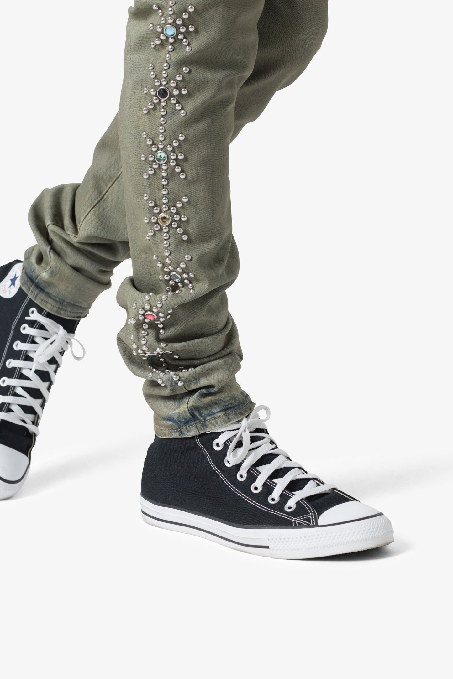 X620 Studded Skinny Denim - Blue
