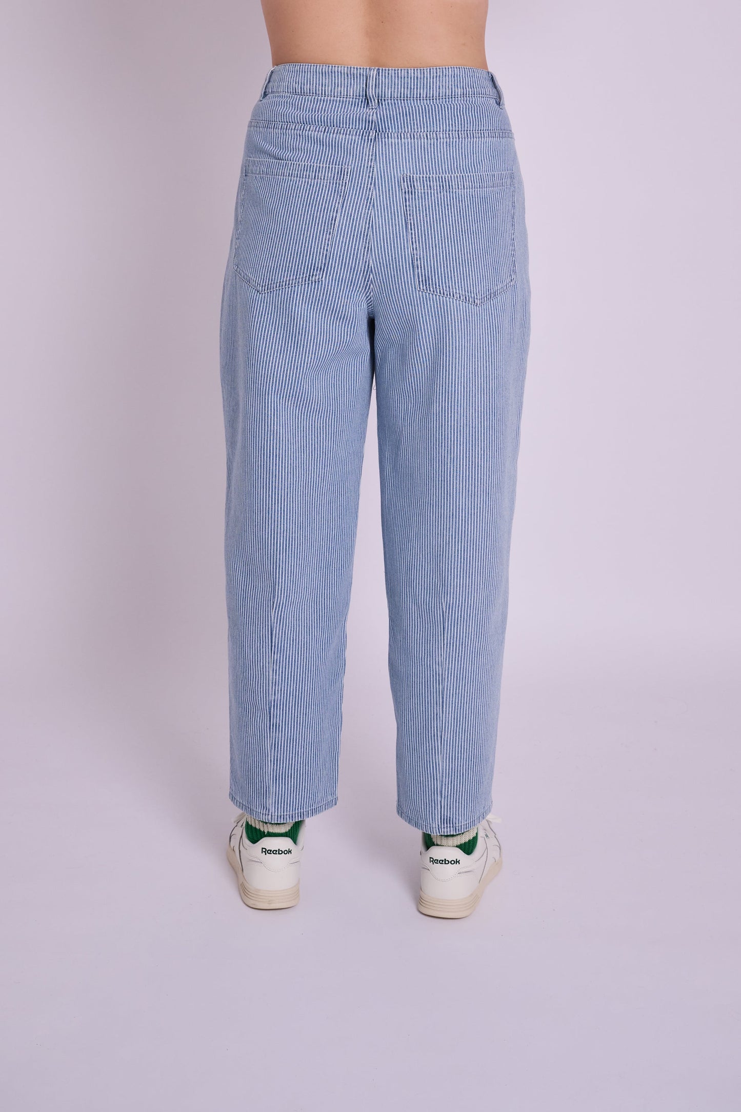 Dolly High Rise Jean - Ticking Stripe