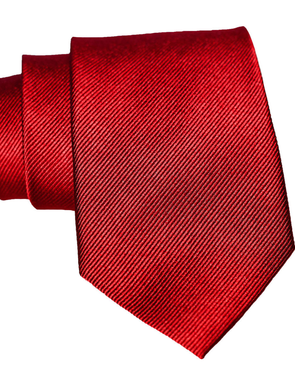 Red Woven Silk Tie