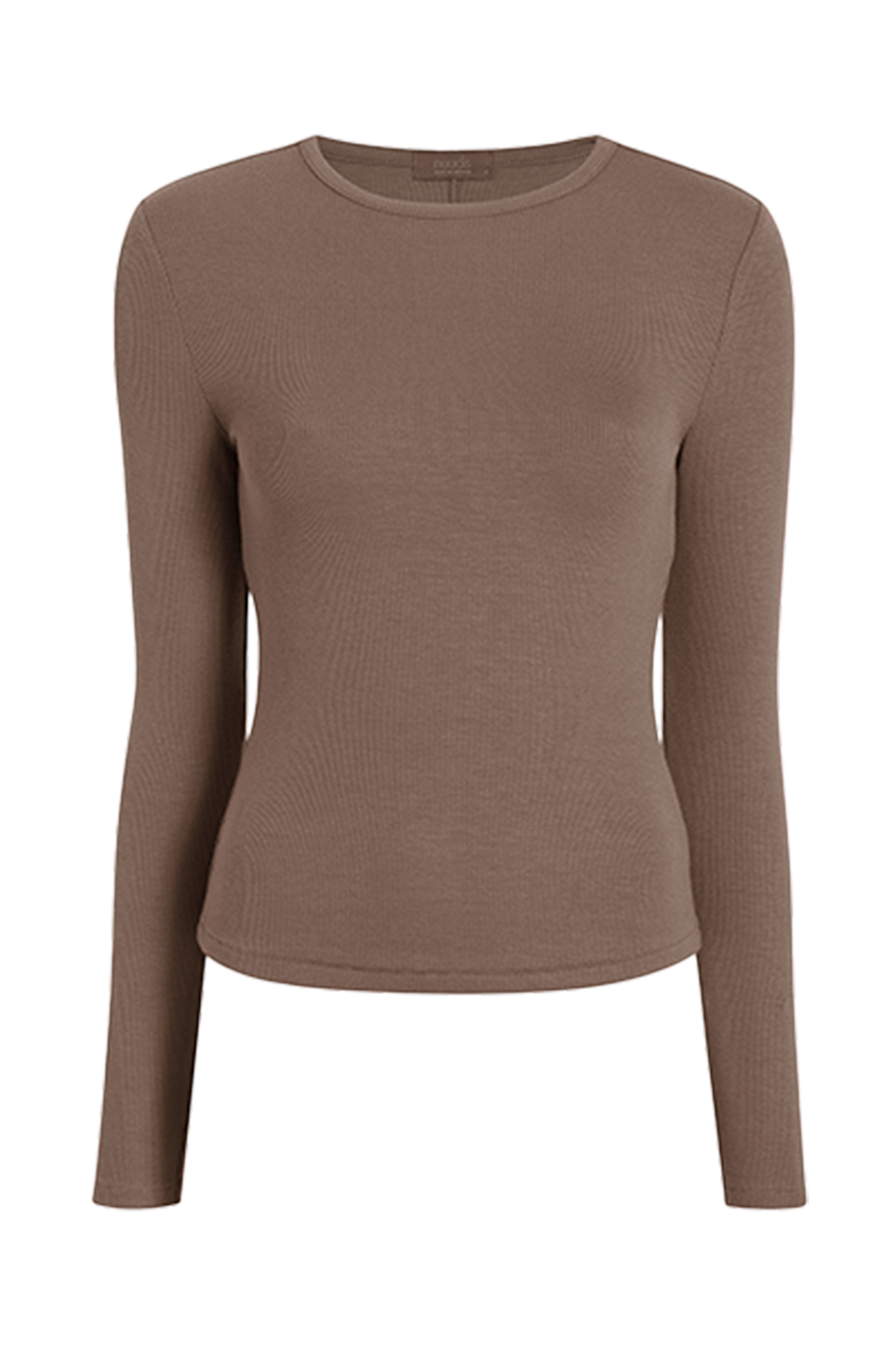 Slinky Rib Long Sleeve Shirt | Mocha