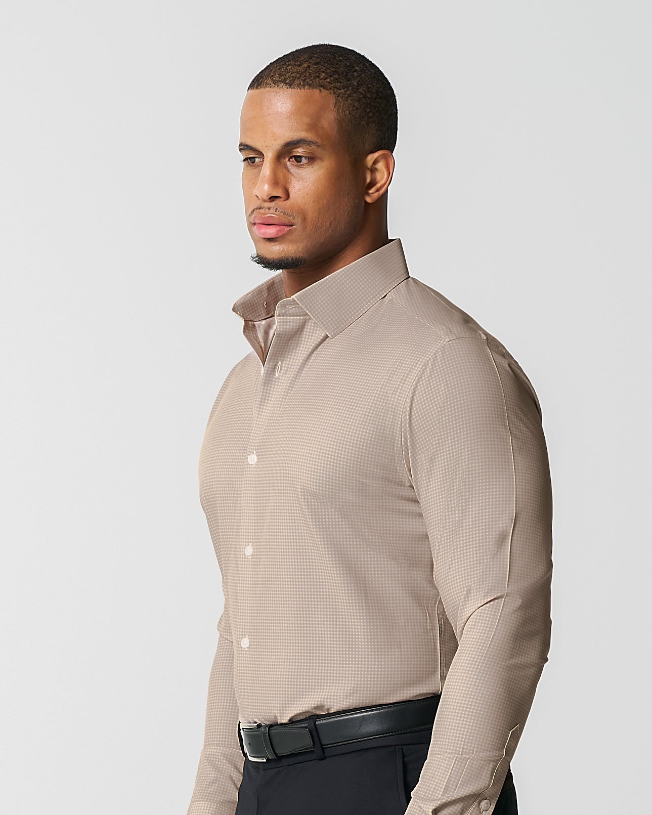 "The Brooks" Light Brown Double Check