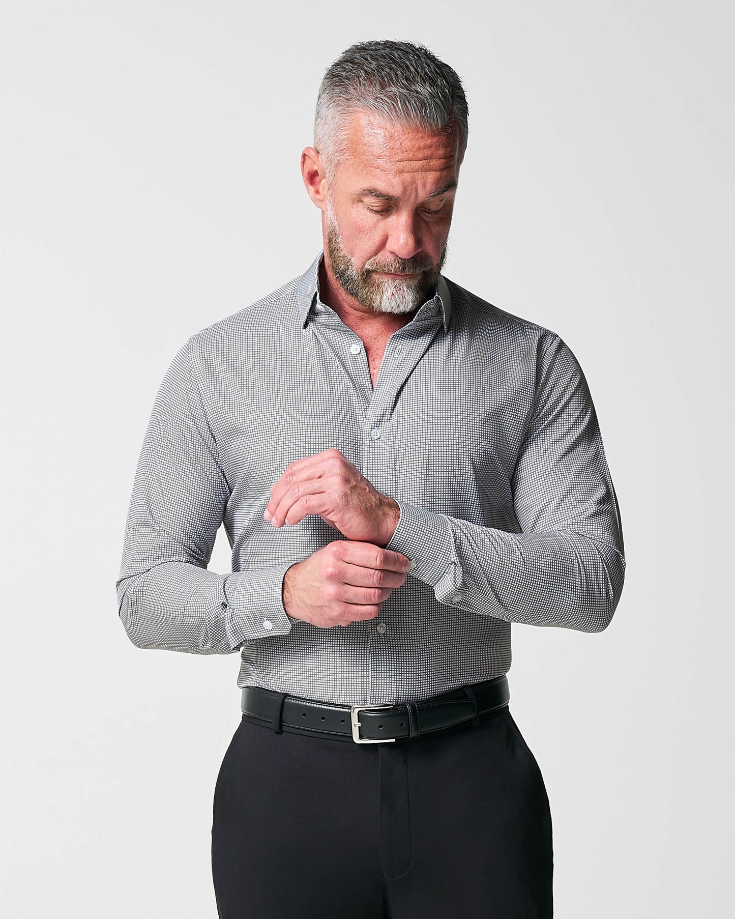 "The Harris" Grey Roped Windowpane