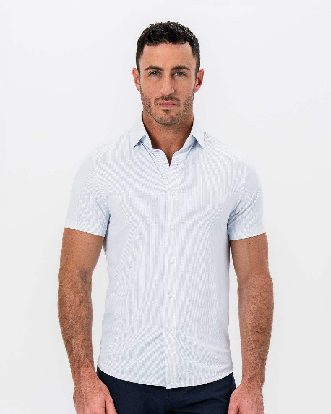 "The Rio" Light Blue Pinstripe
