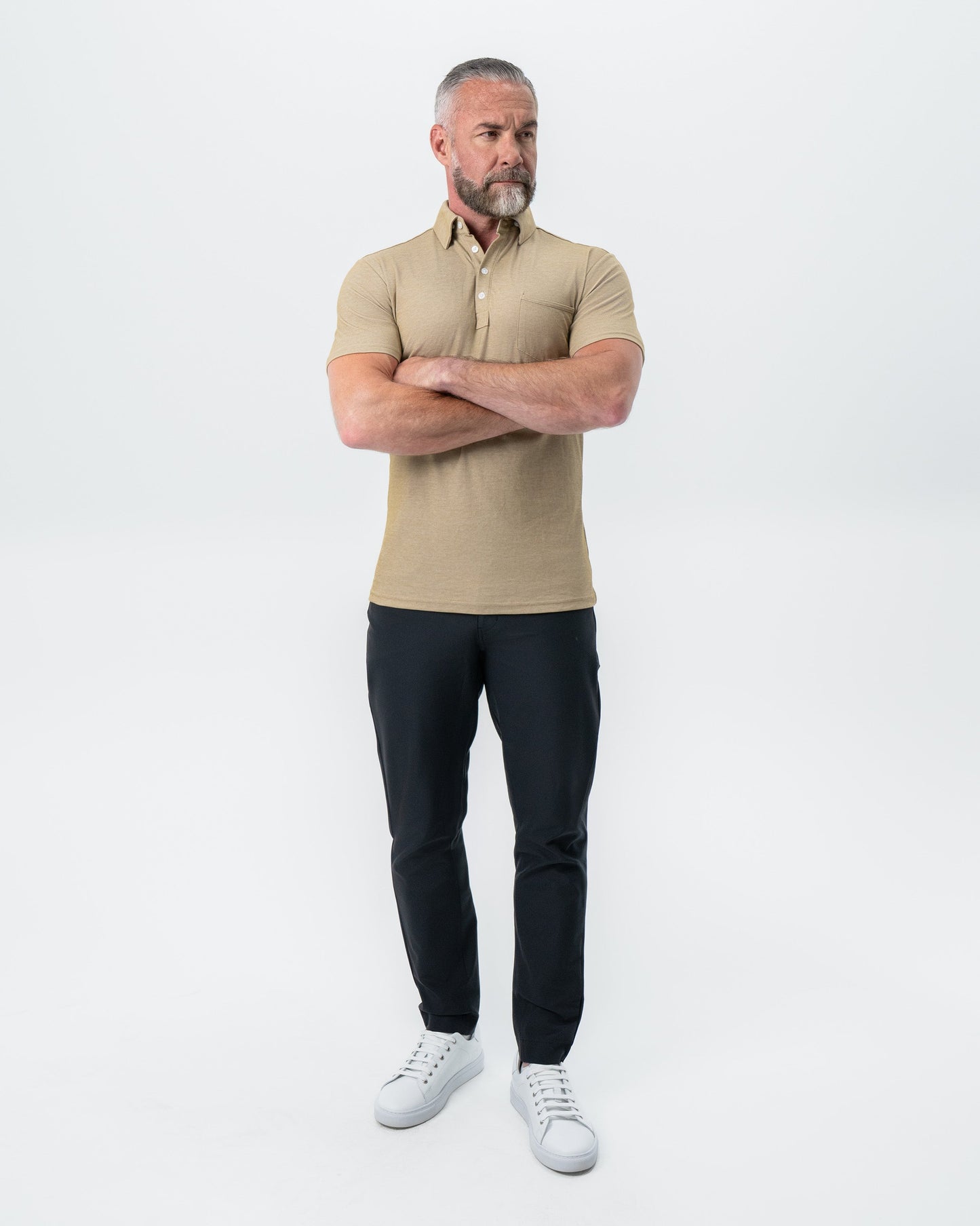 "The Warren" Brown Pique Polo