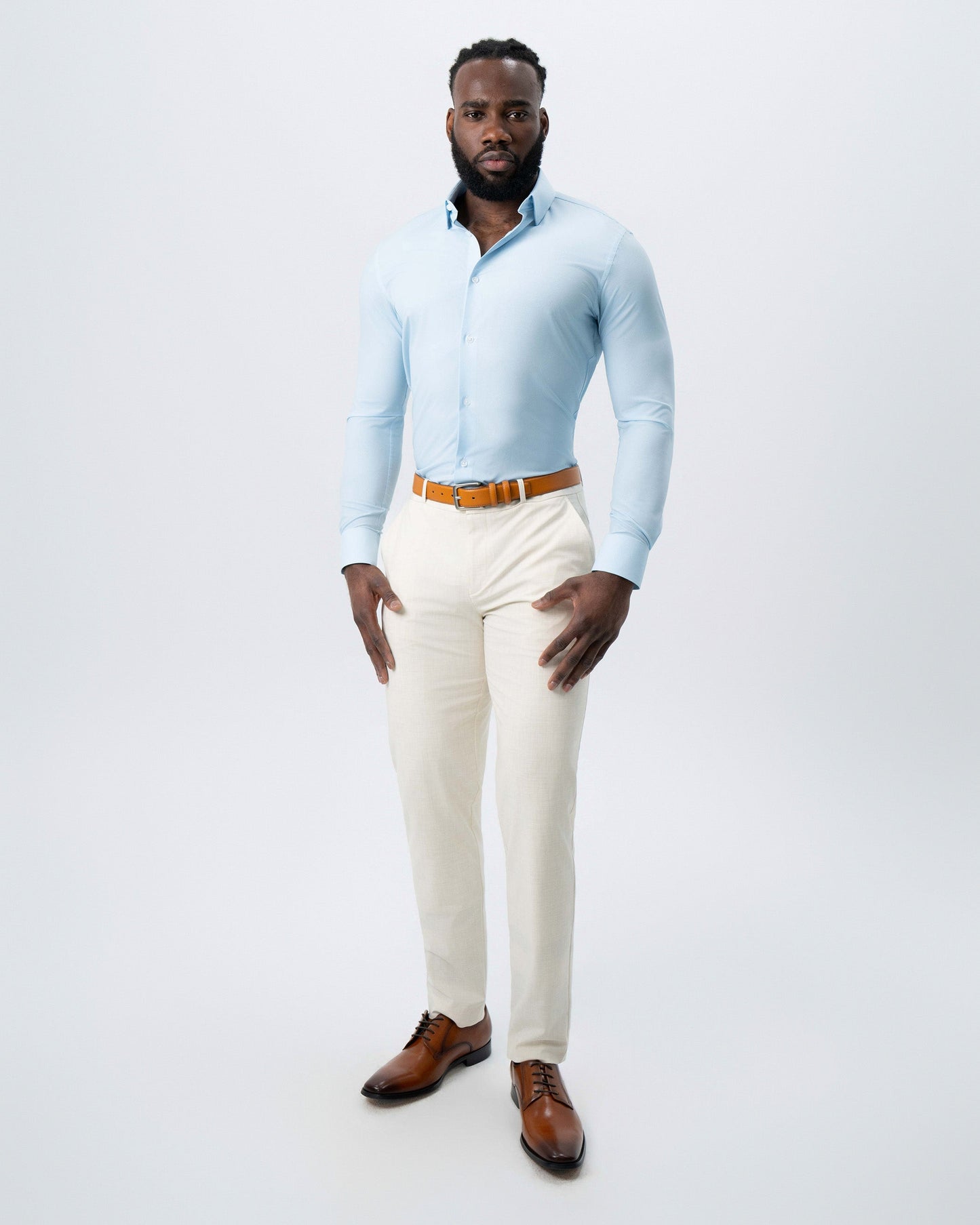 "The Stone" Light Blue Micro Diamond Geo Print