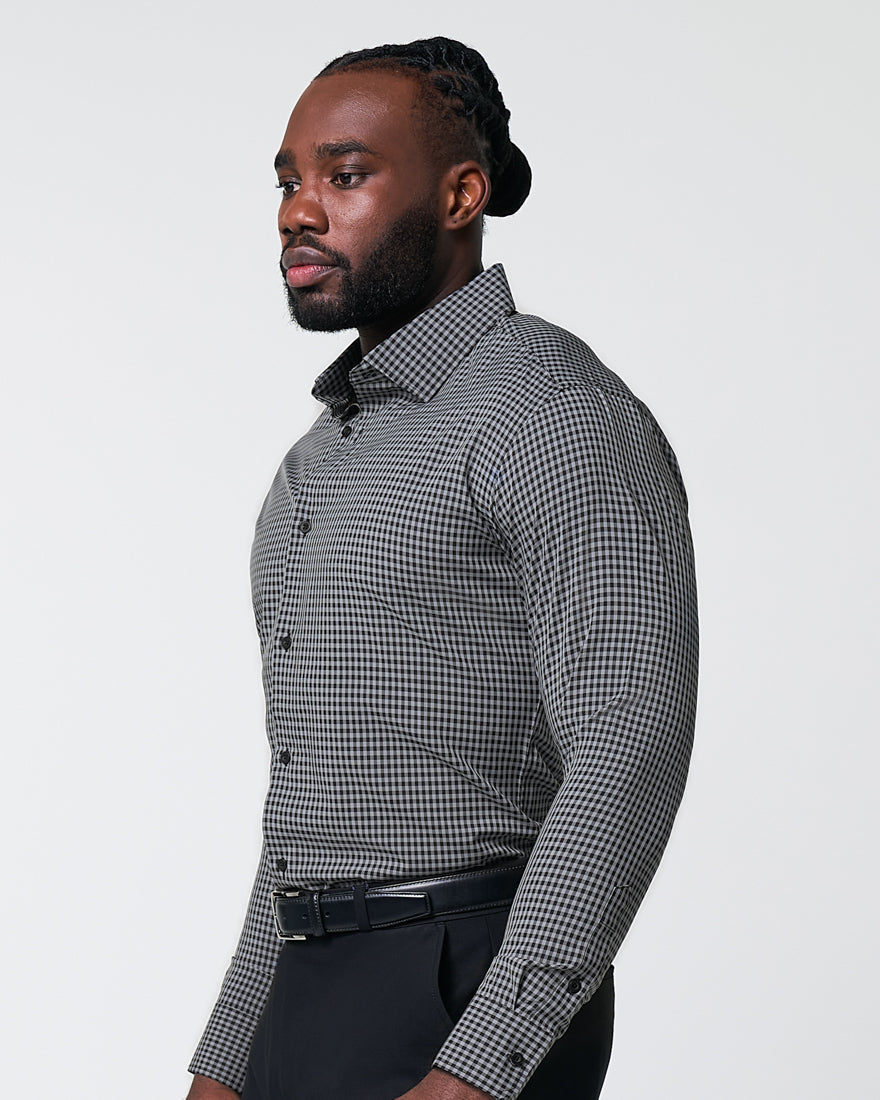 "The Bryson" Dark Grey and Black Gingham
