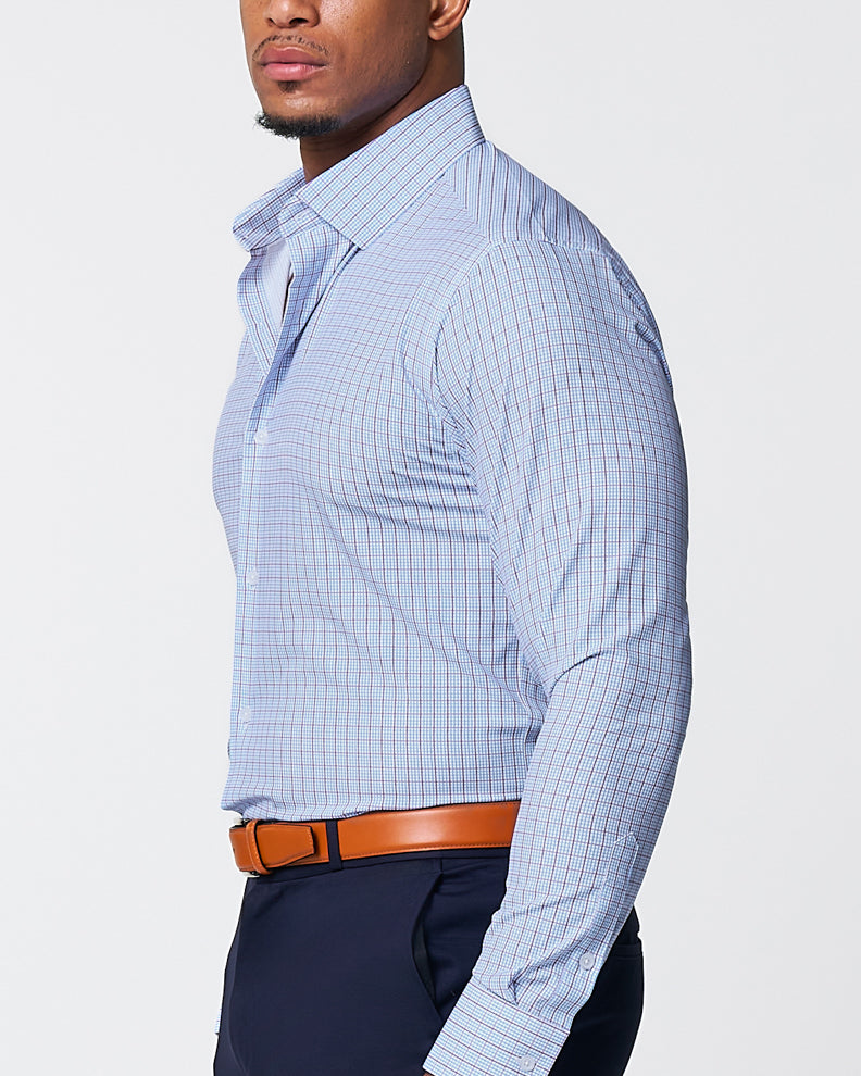 "The Ivaan" Blue & Purple Double Grid