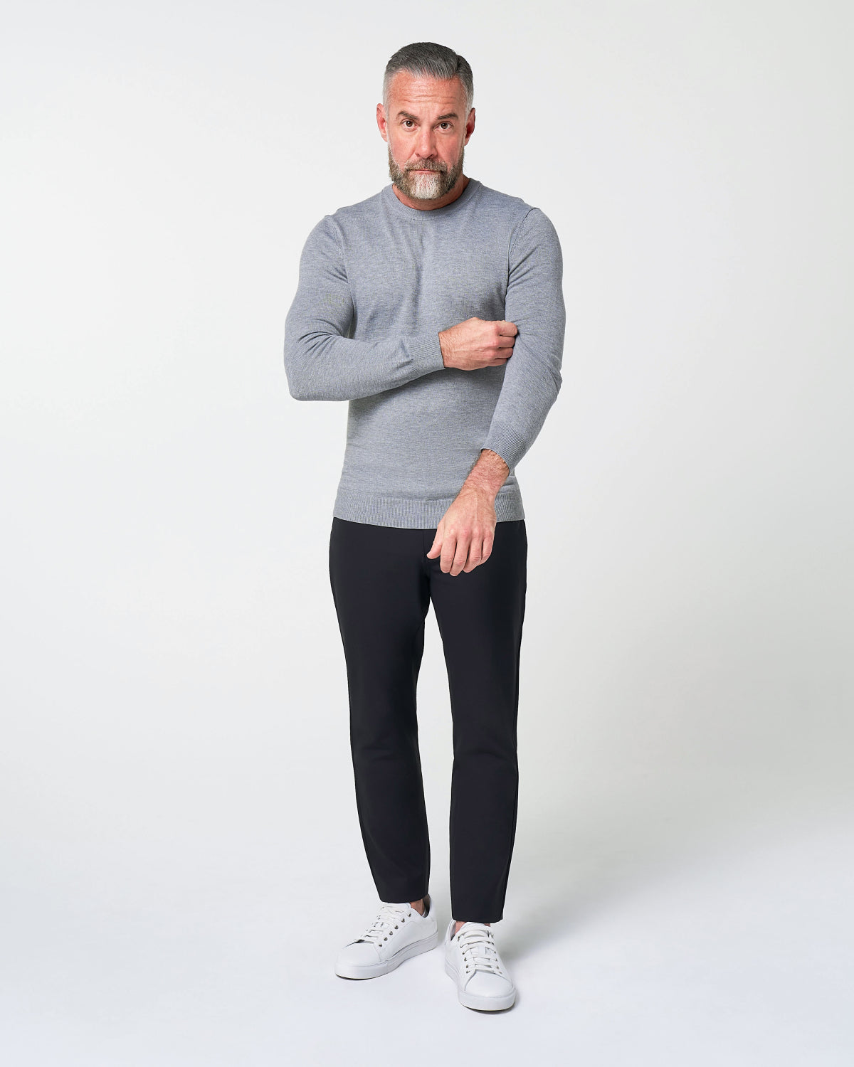 Mid-Weight Wool Crewneck - Grey