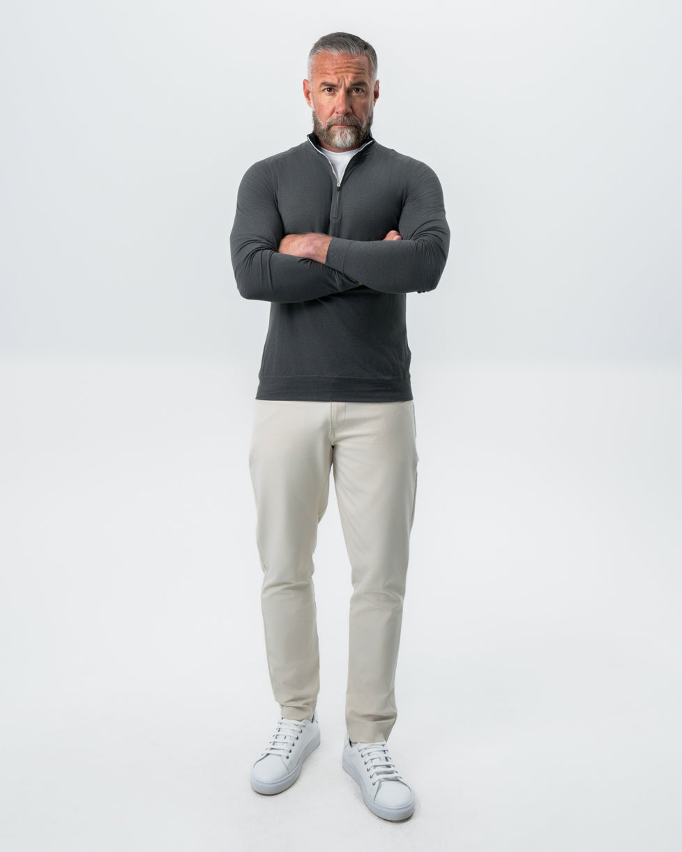 Tech Quarter Zip - Charcoal