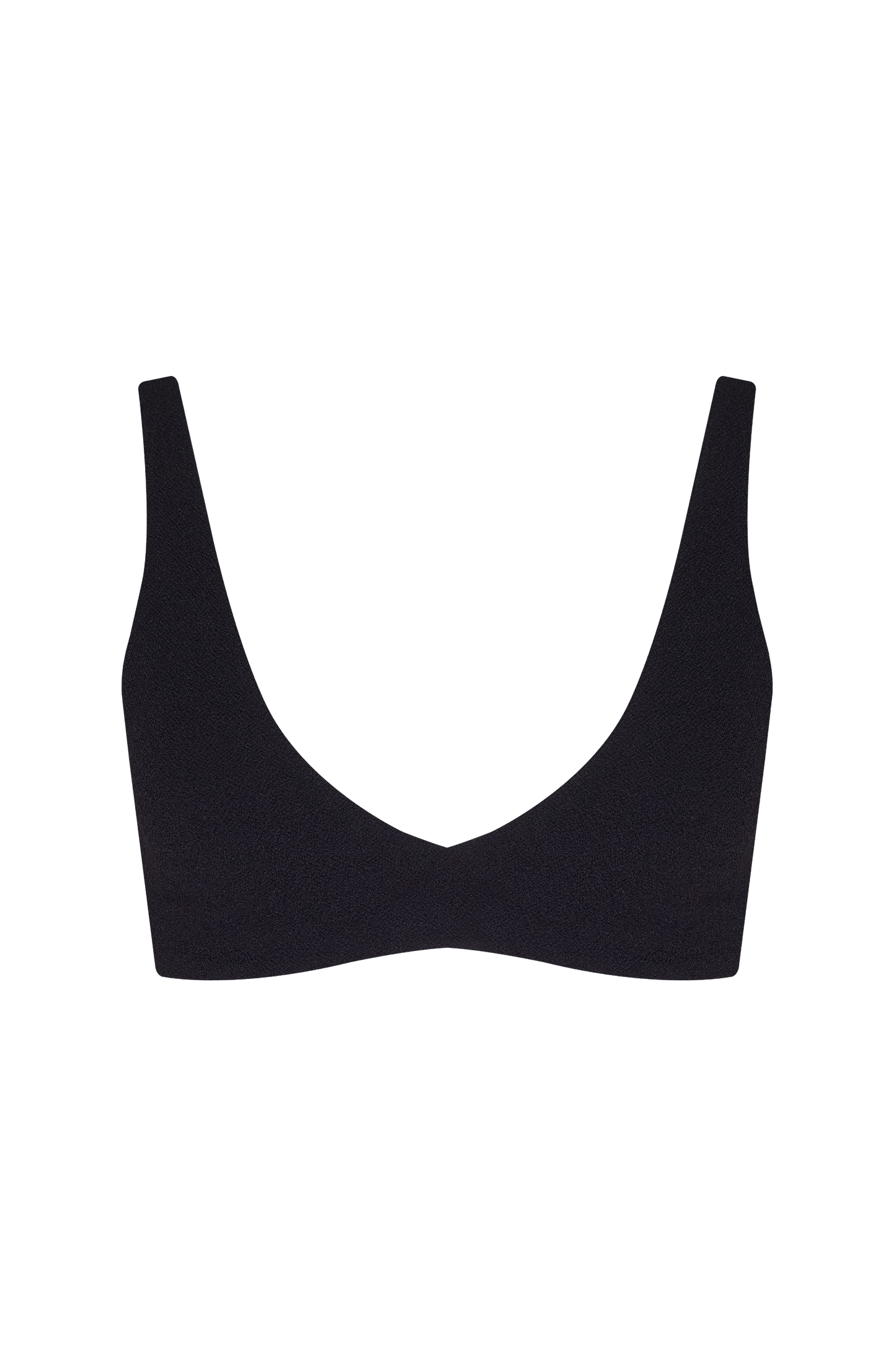 Plunge Bikini Top | Crispy Black