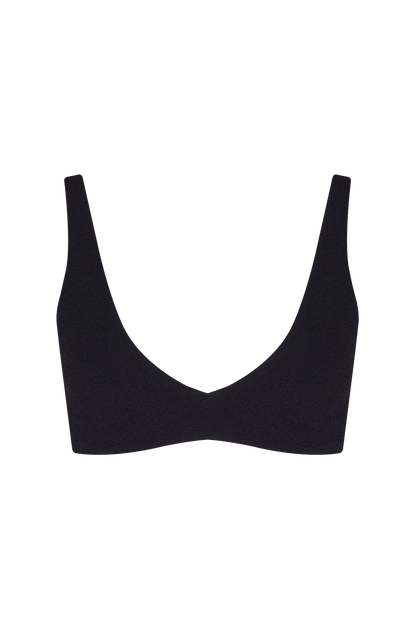 Plunge Bikini Top | Crispy Black