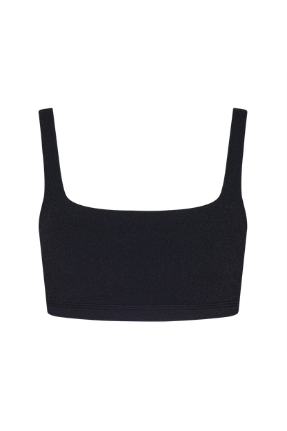 Square Neck Bikini Top | Crispy Black