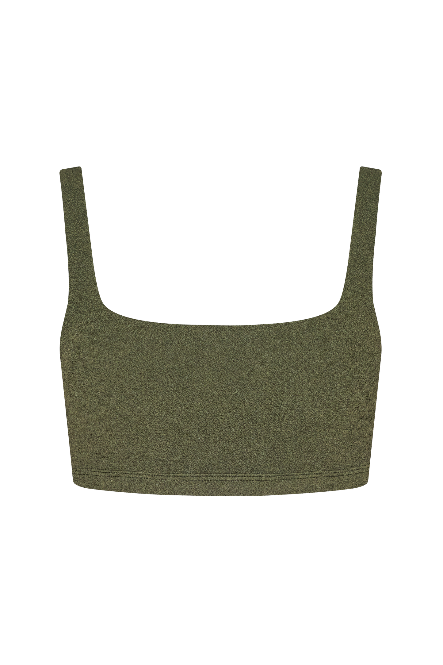 Square Neck Bikini Top | Crispy Darkest Olive
