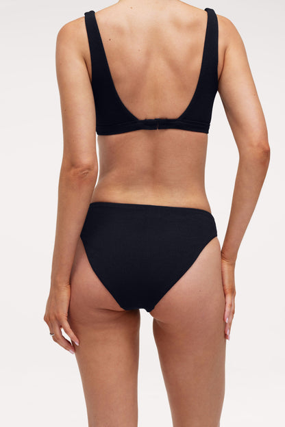 Square Neck Bikini Top | Crispy Black