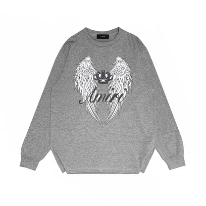 Amiri Long Sleeved Shirt Printed Trendy Pure Cotton