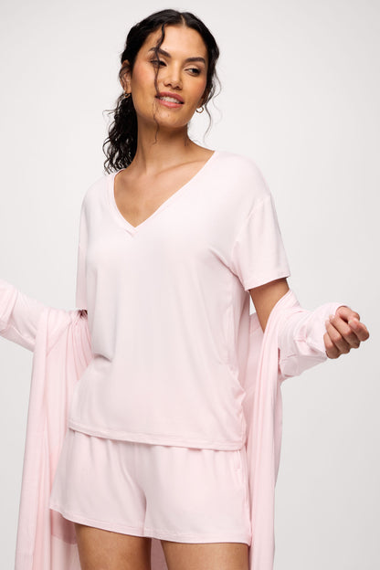 V-Neck Pajama Tee | Makeup
