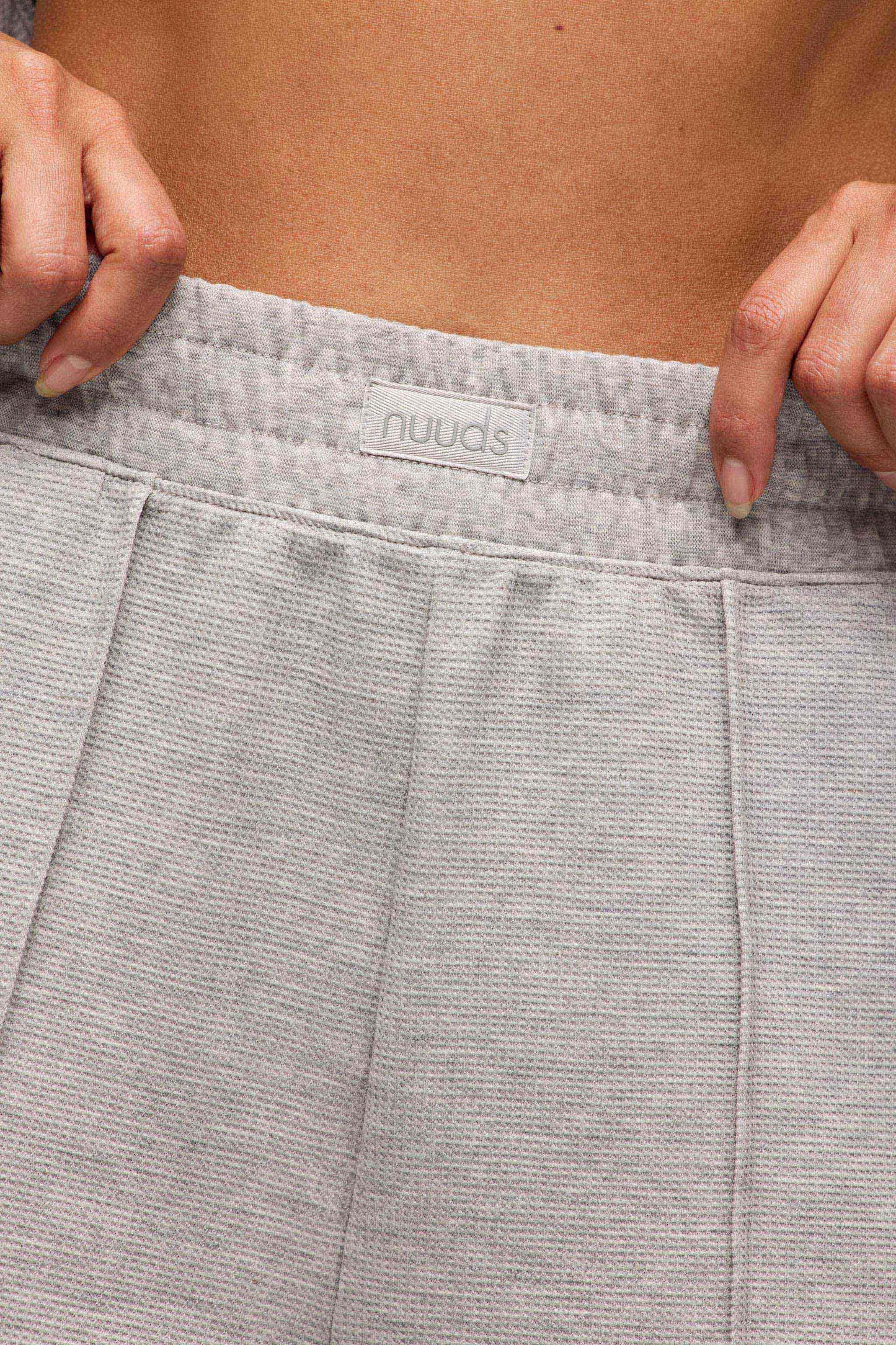 Performance Waffle Wide Leg Pant | Heather Grey